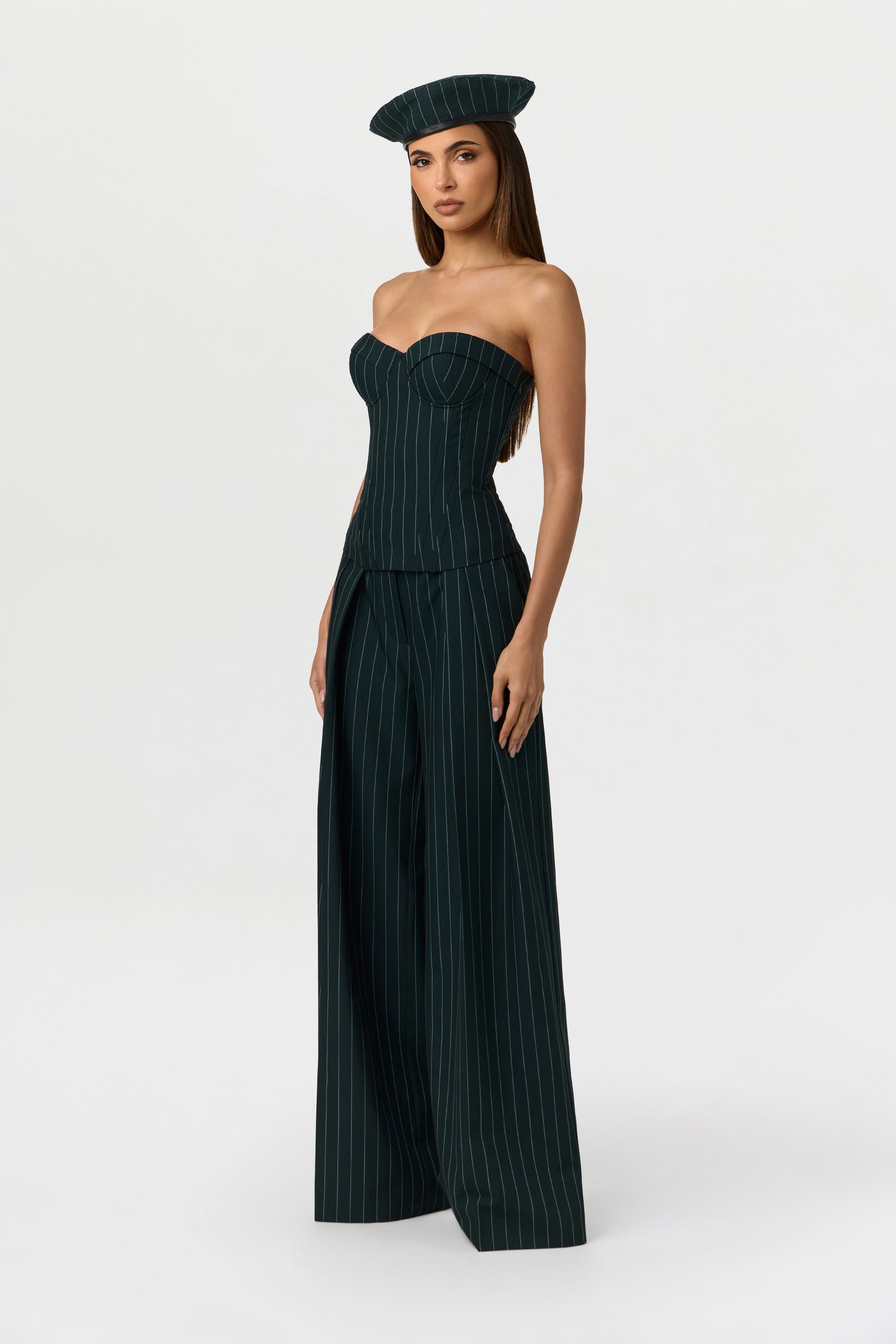 Suiting Pinstripe Wide-leg Pants