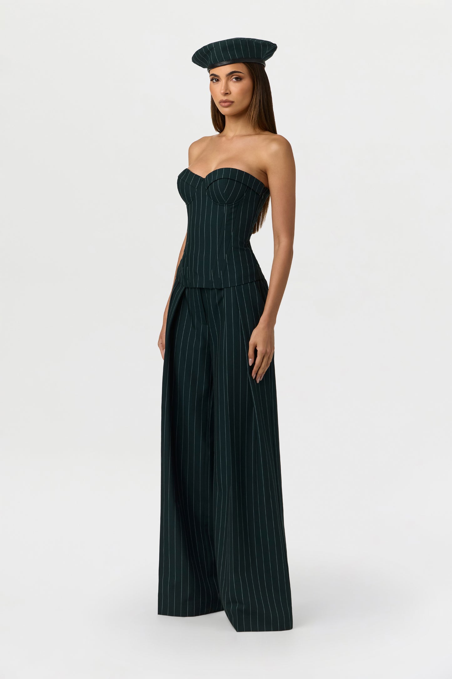 Suiting Pinstripe Wide-leg Pants