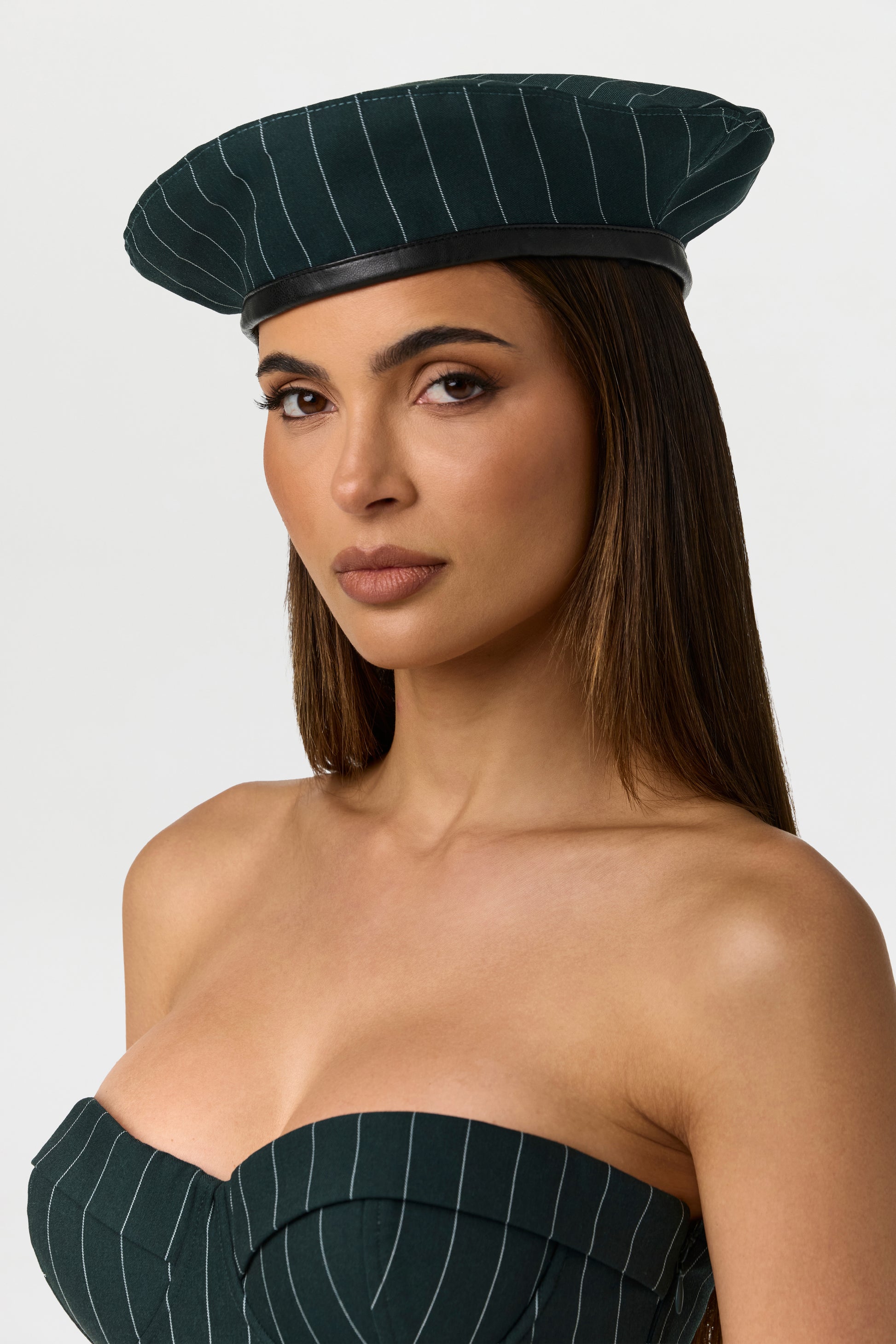 Suited Pinstripe Beret