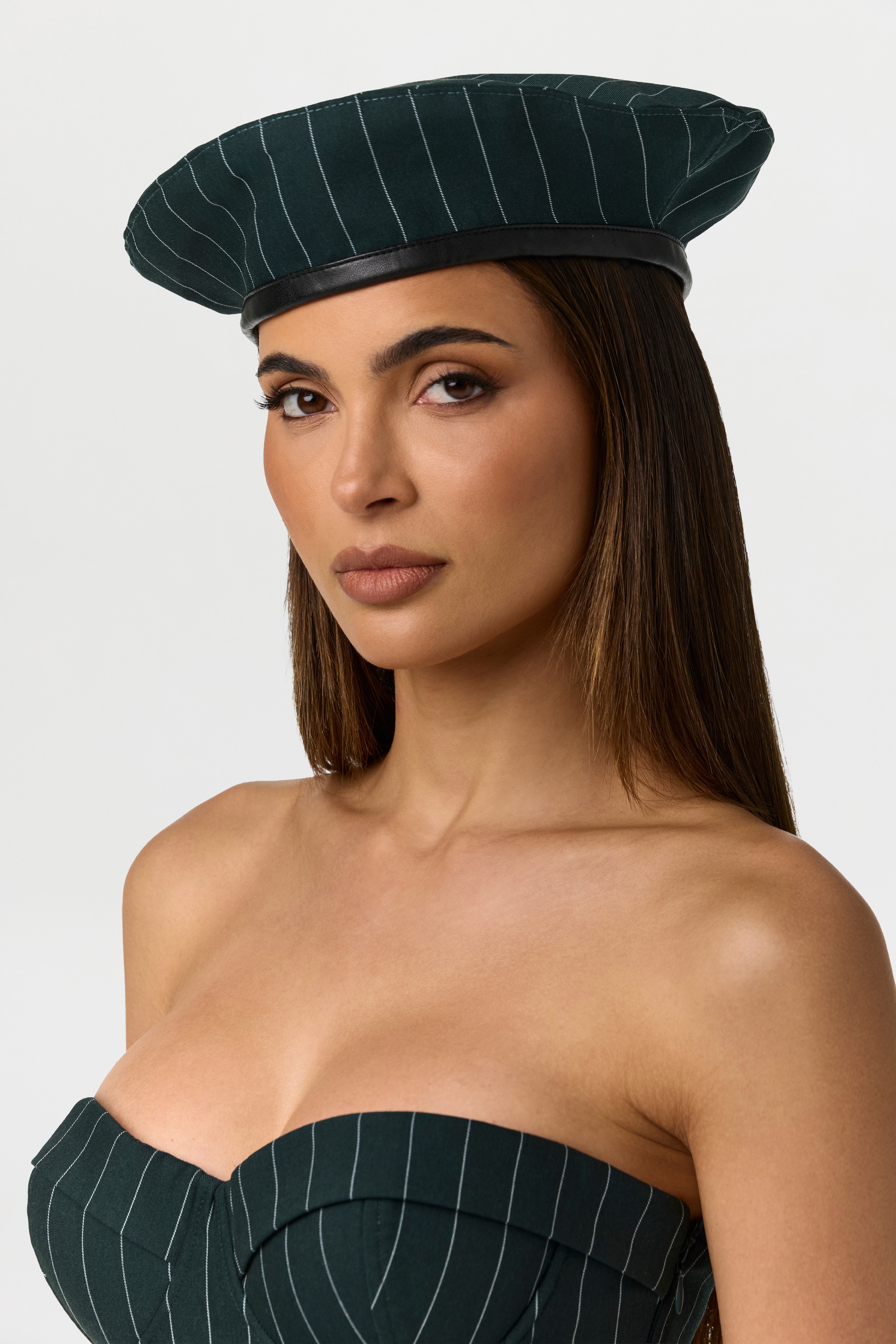 Suited Pinstripe Beret