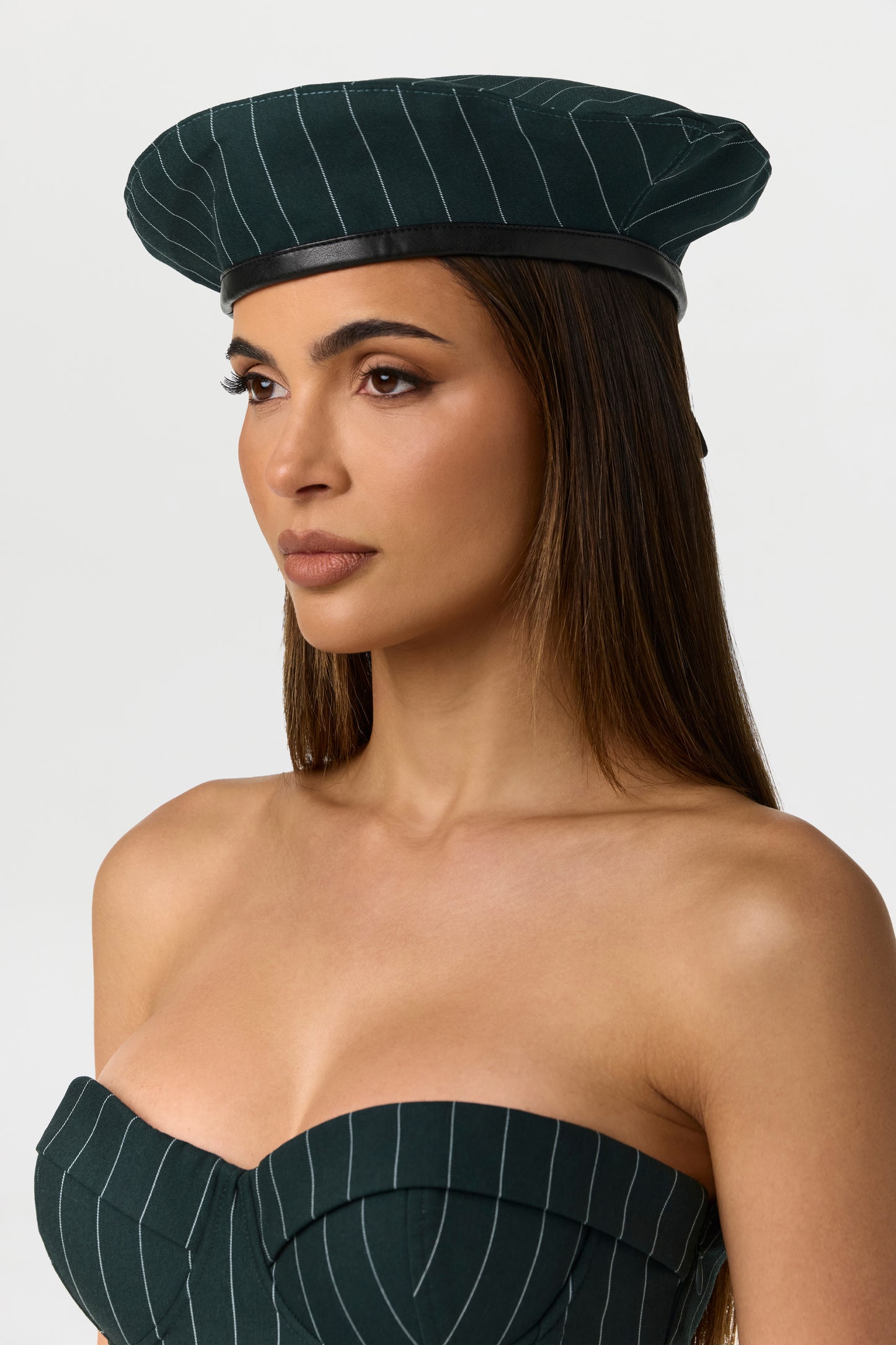Suited Pinstripe Beret