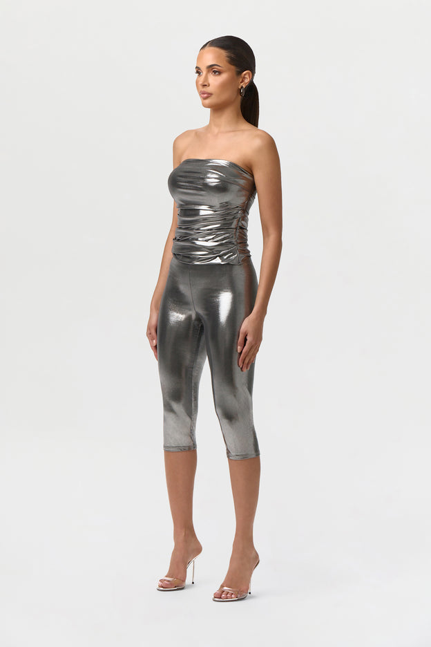 Foil Jersey Tube Top
