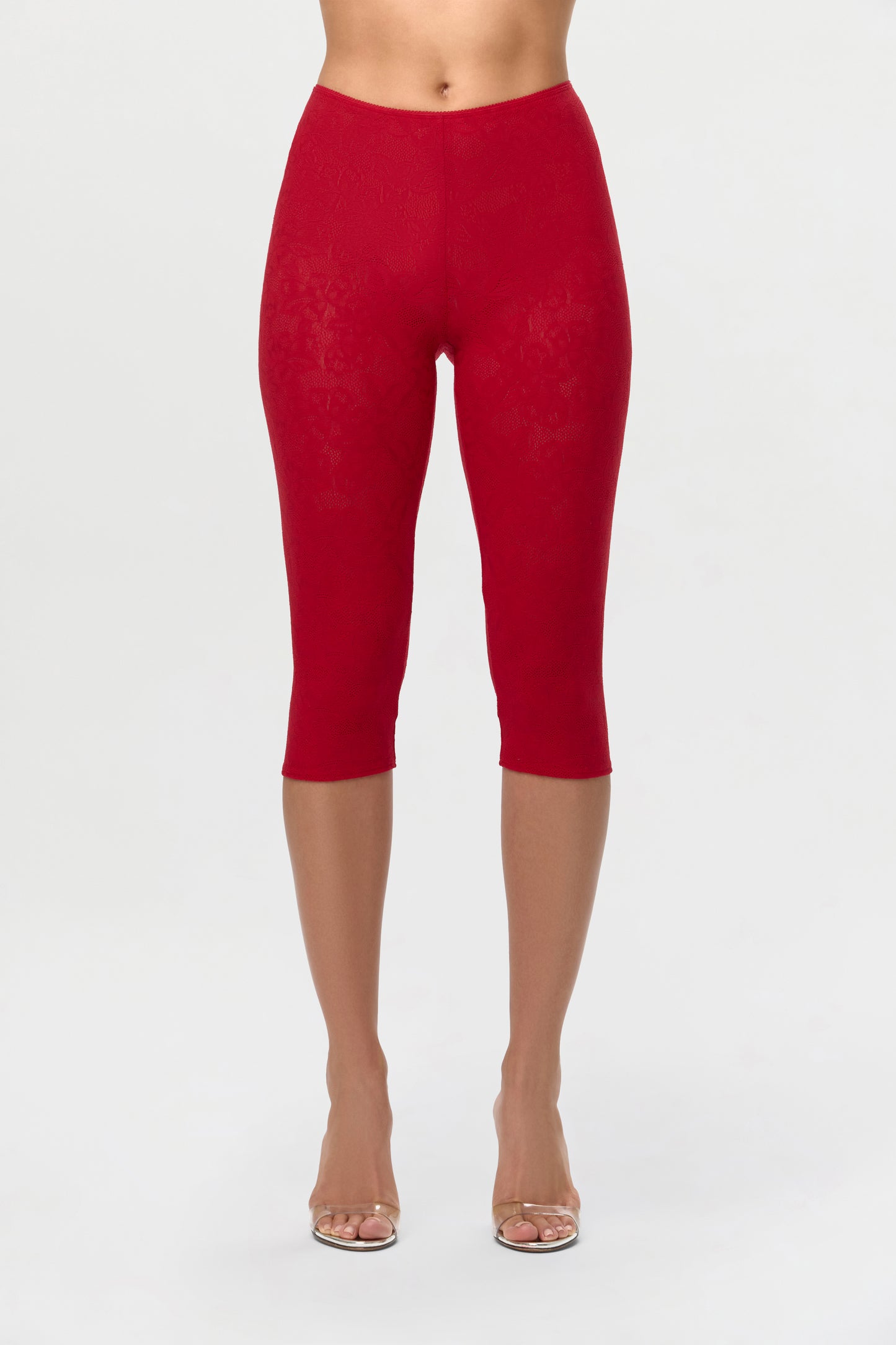 Stretch Lace Cropped Leggings