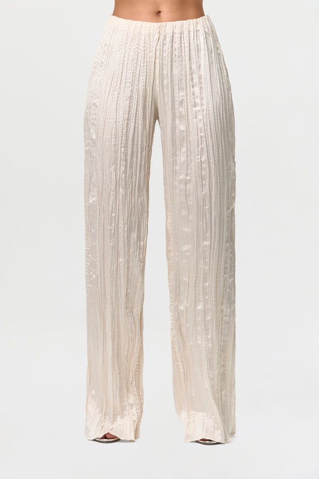 Satin Plissé Pant