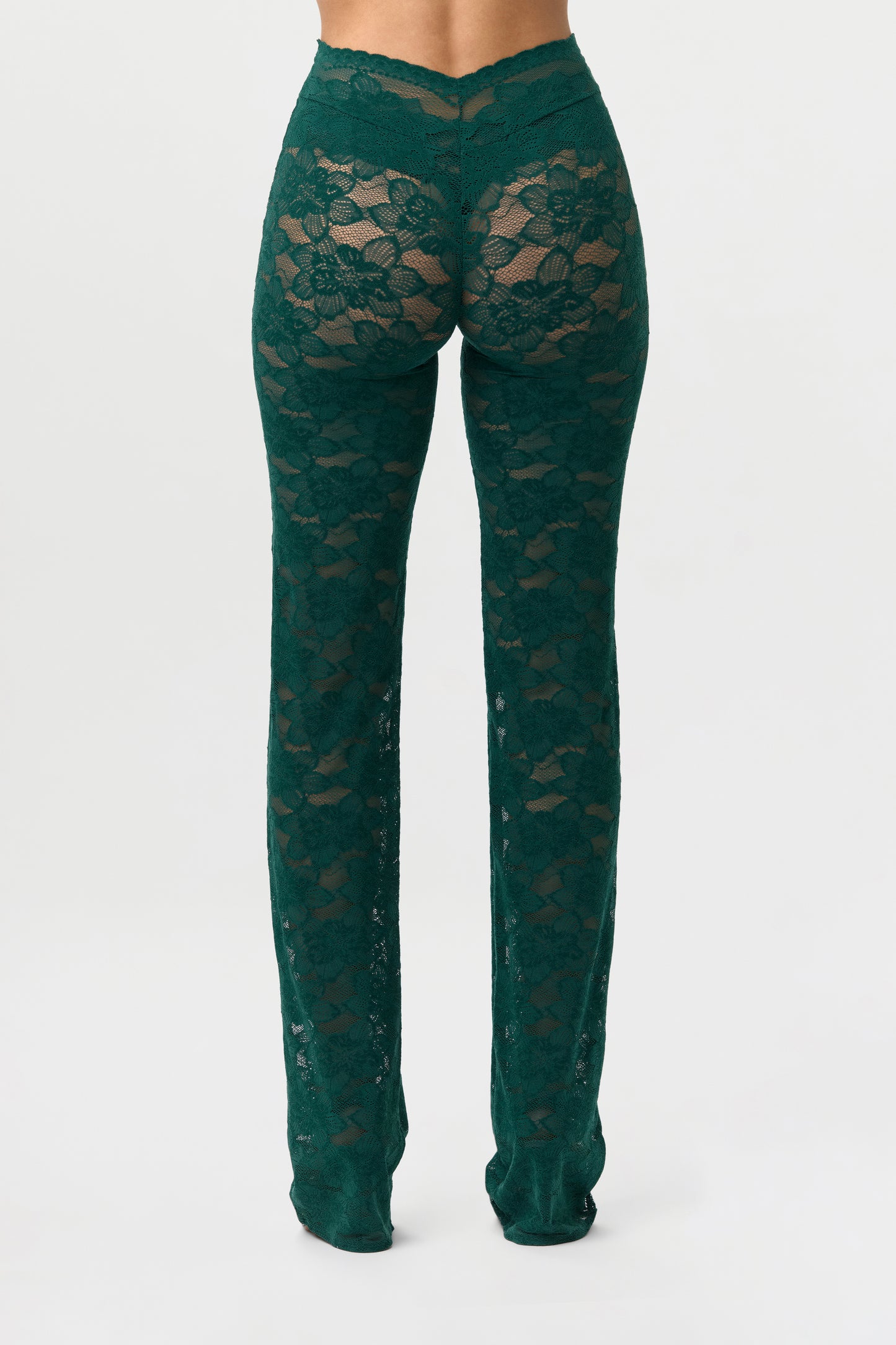 Stretch Lace Straight Leg Pants