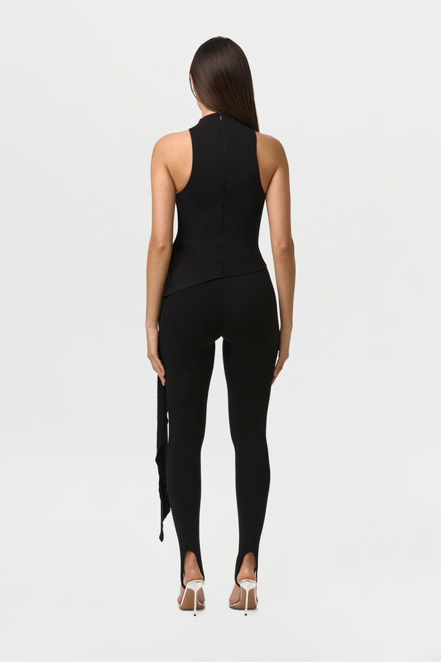 Smooth Sleeveless Drape Top