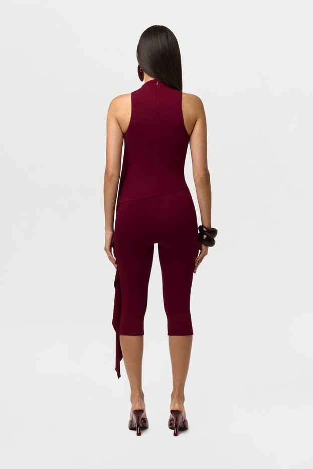 Smooth Sleeveless Drape Top