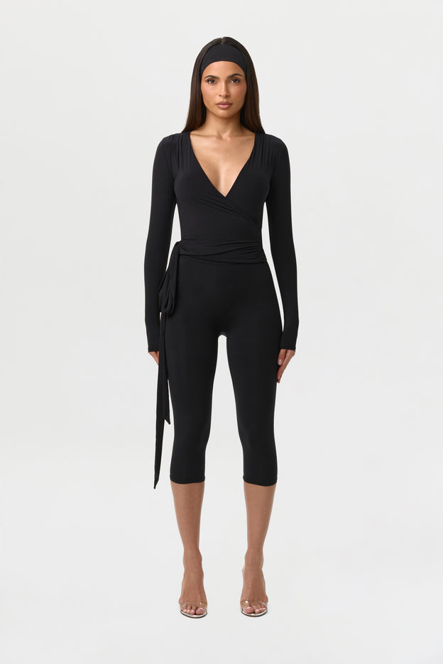 Naked Wrap V-Neck Top
