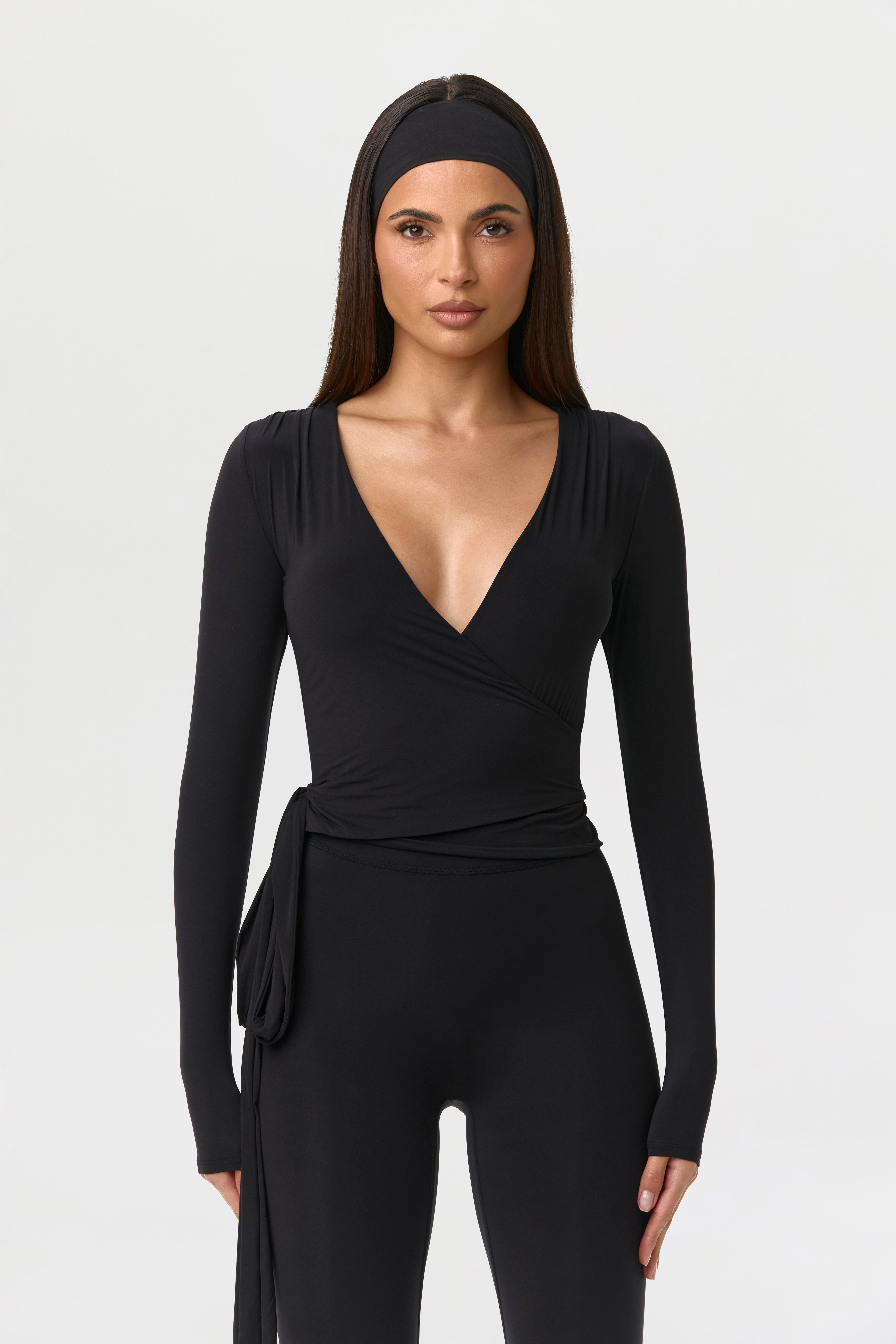 Naked Wrap V-Neck Top