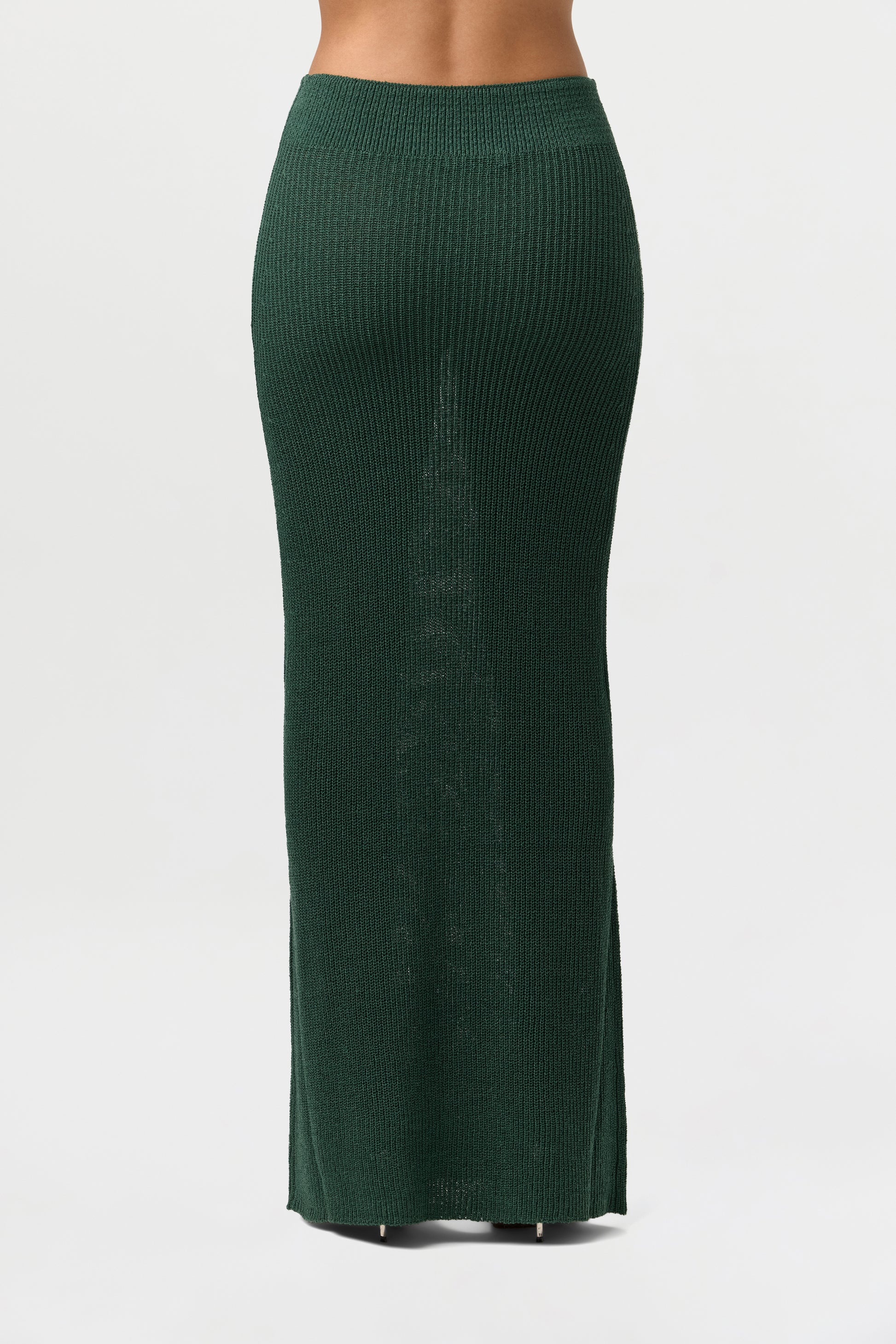 Ribbed Knit Maxi Skirt