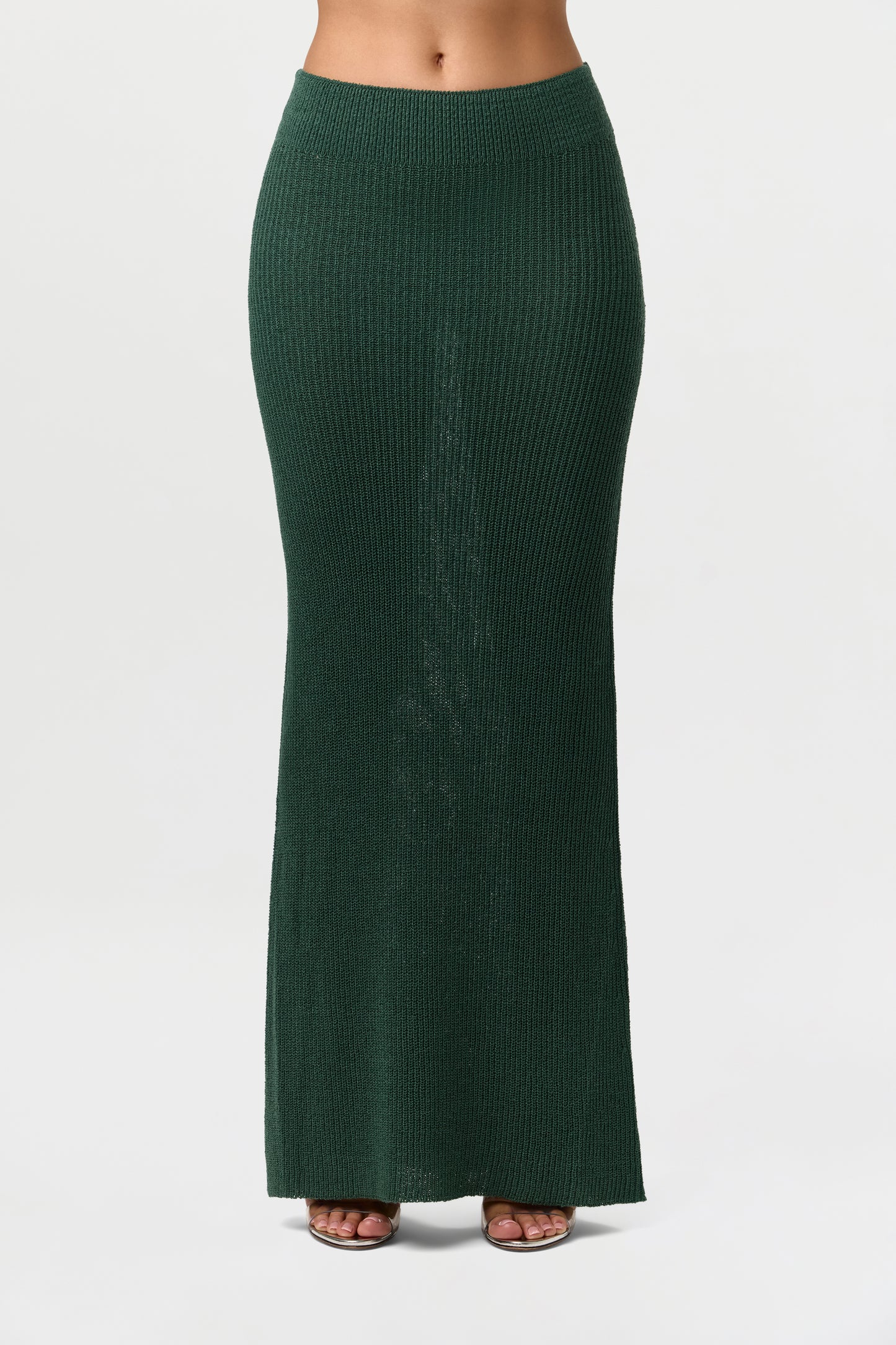 Ribbed Knit Maxi Skirt