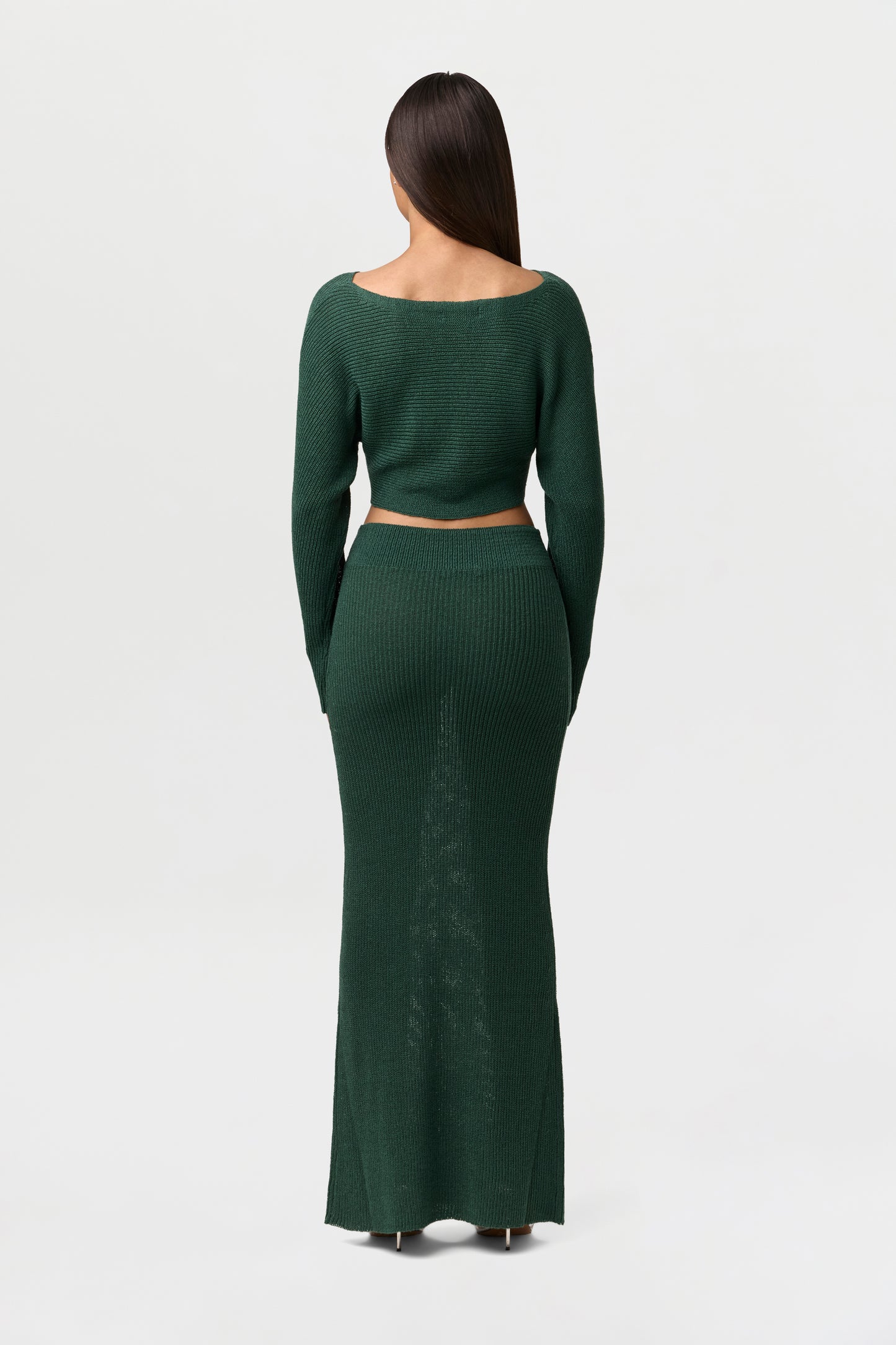 Ribbed Knit Maxi Skirt