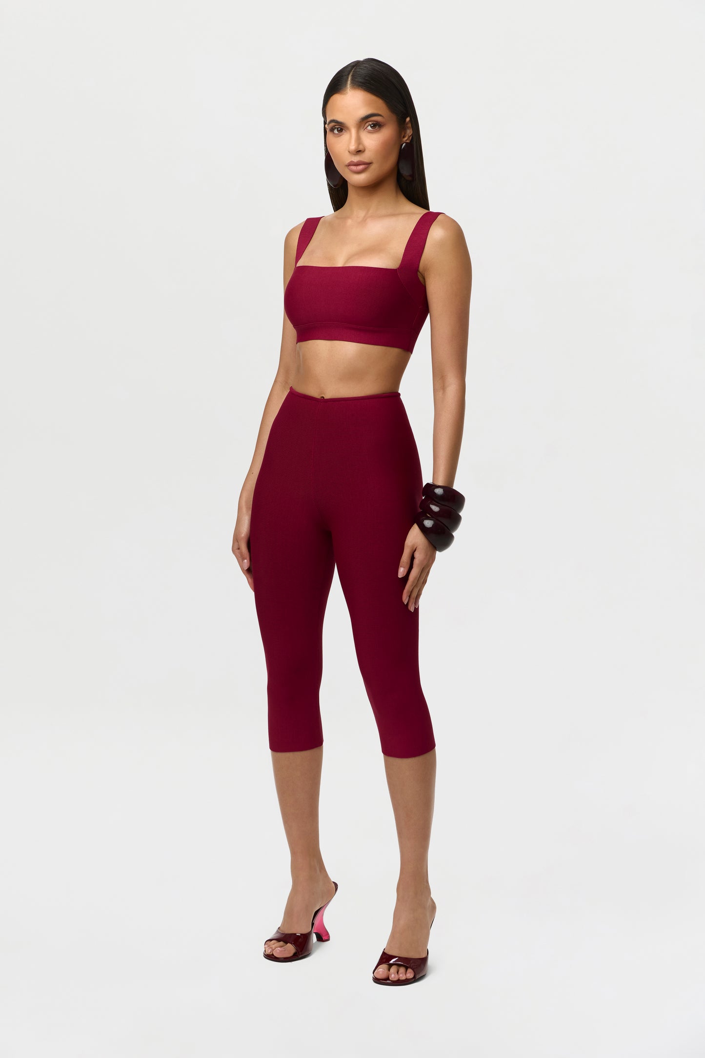 Knit Bandage Sculpt Tank Crop Top