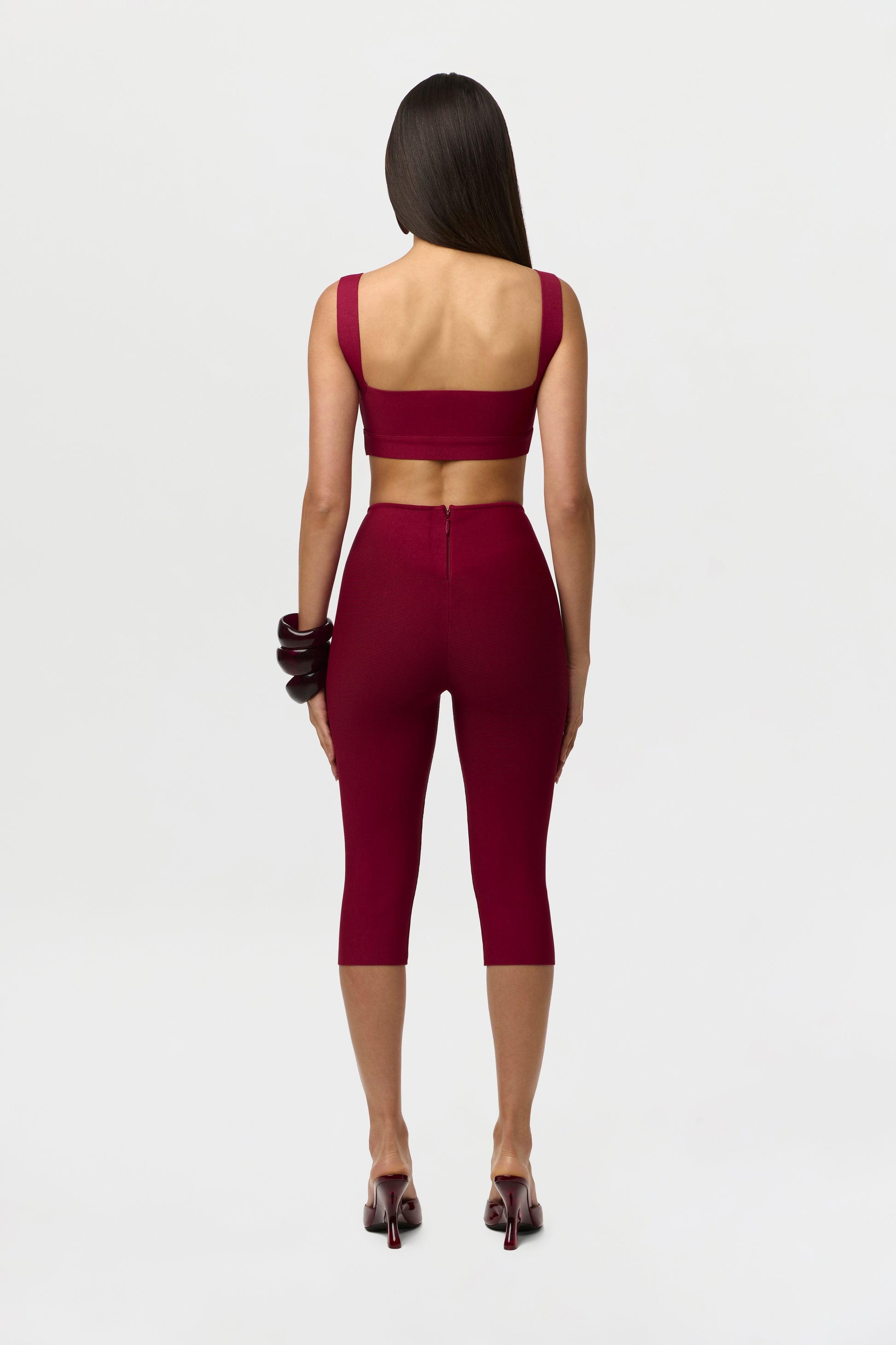 Knit Bandage Sculpt Tank Crop Top