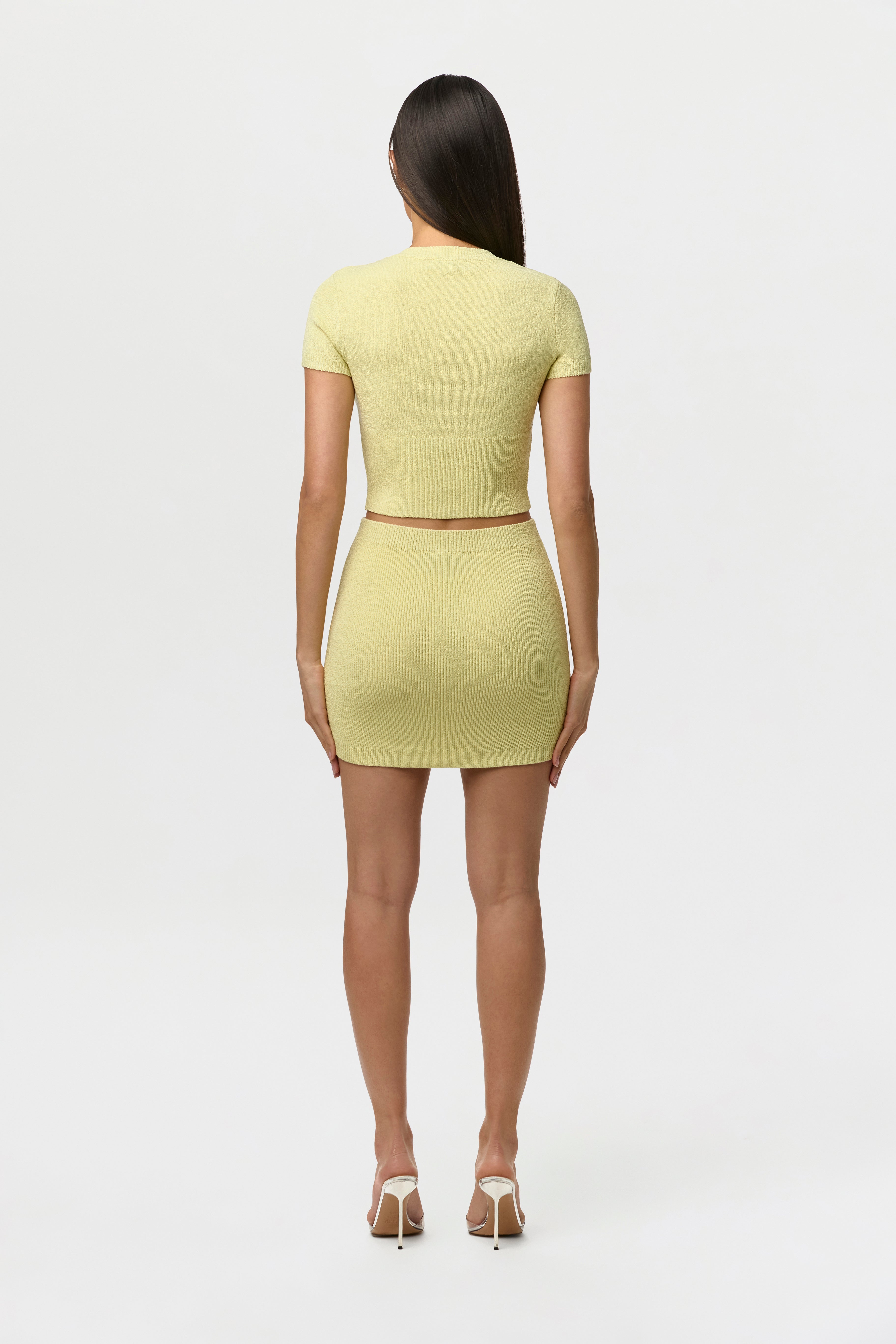 Knit Button Up Short Sleeve Crop Top – Naked Wardrobe