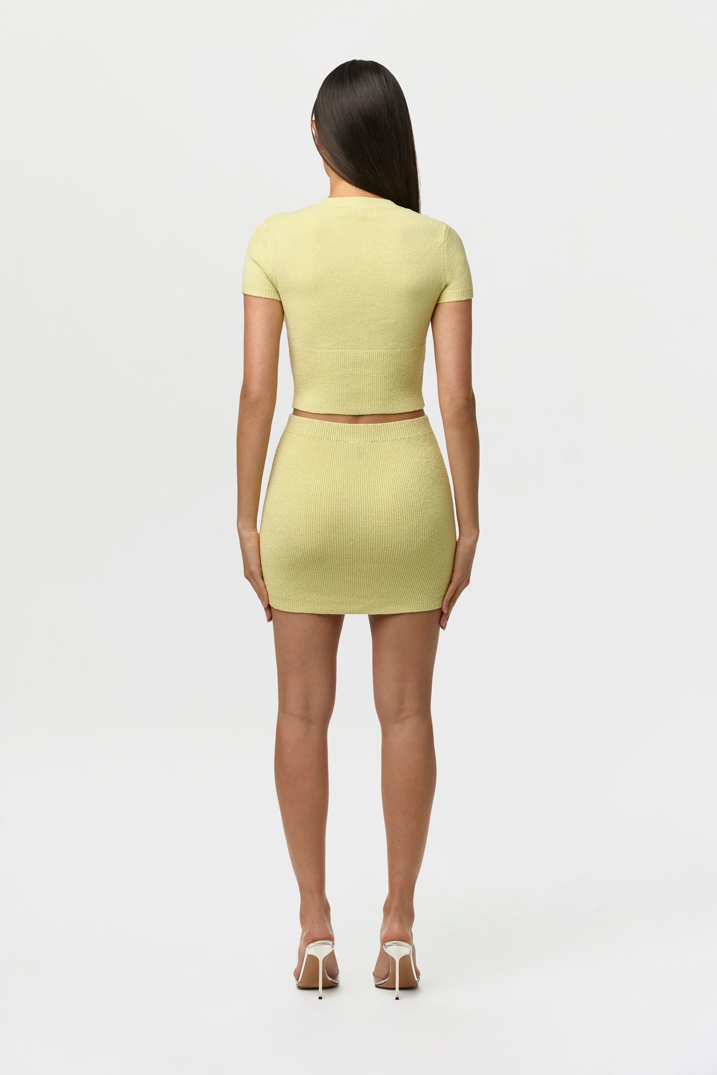 Knit Button Up Short Sleeve Crop Top