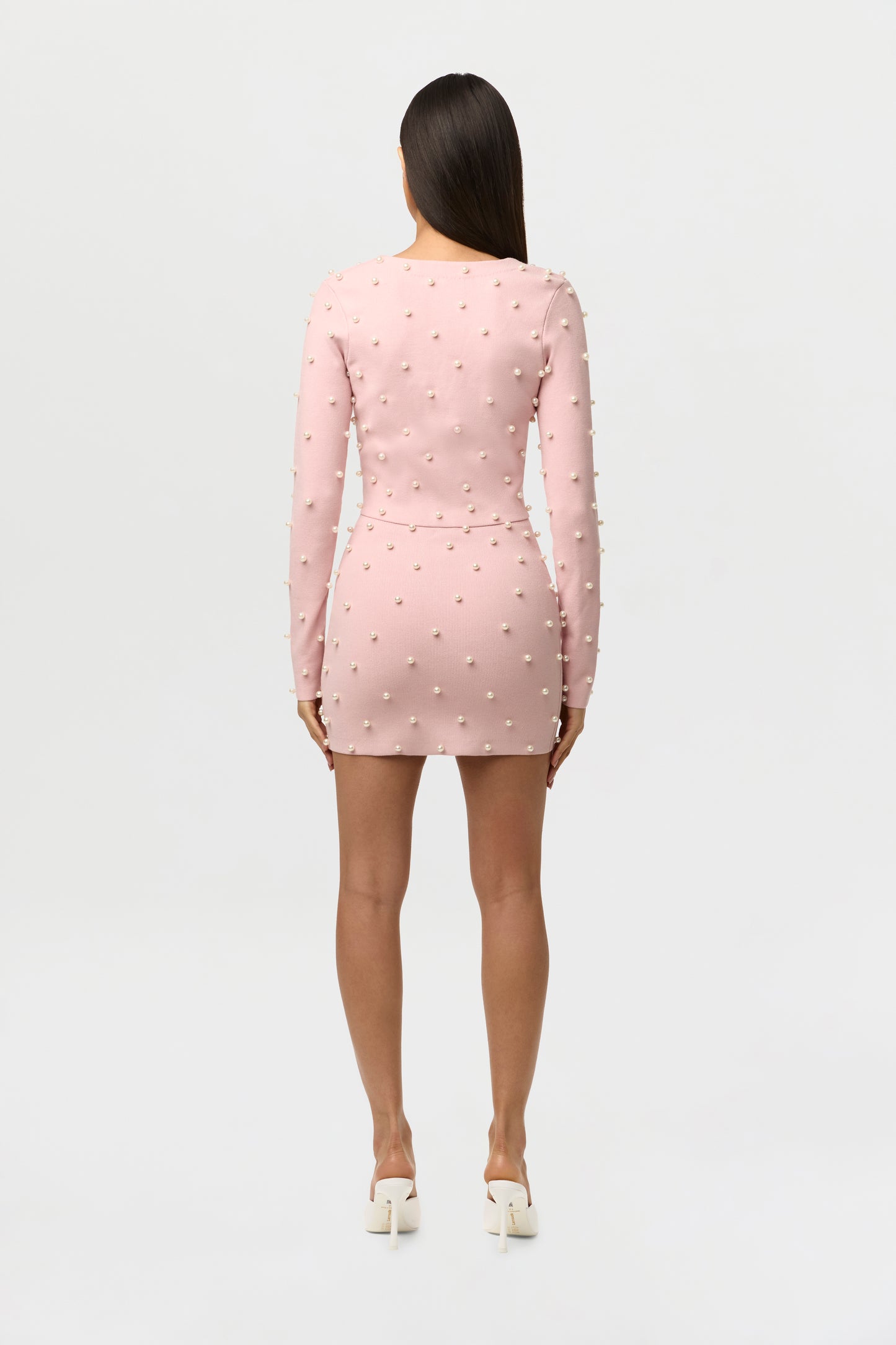 Knit Pearl Mini Skirt