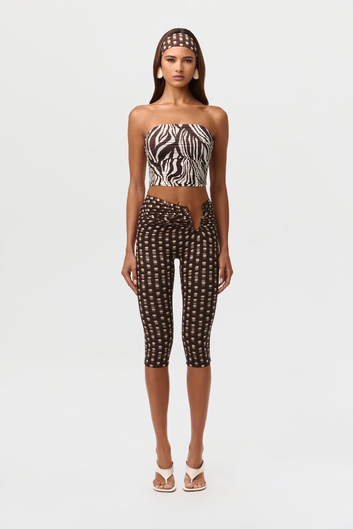 Naked Print Wired Capri Leggings