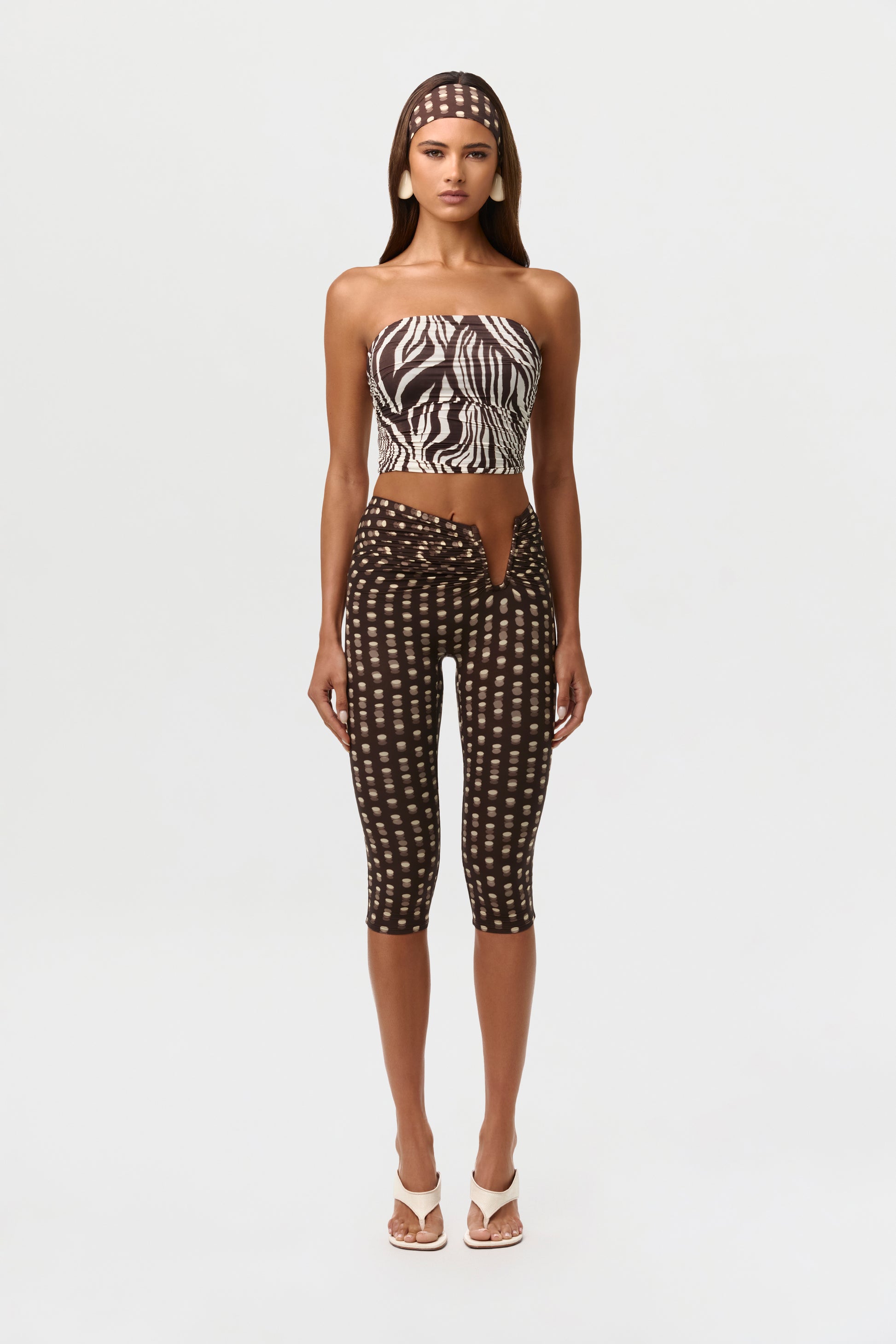 Naked Print Wired Capri Leggings