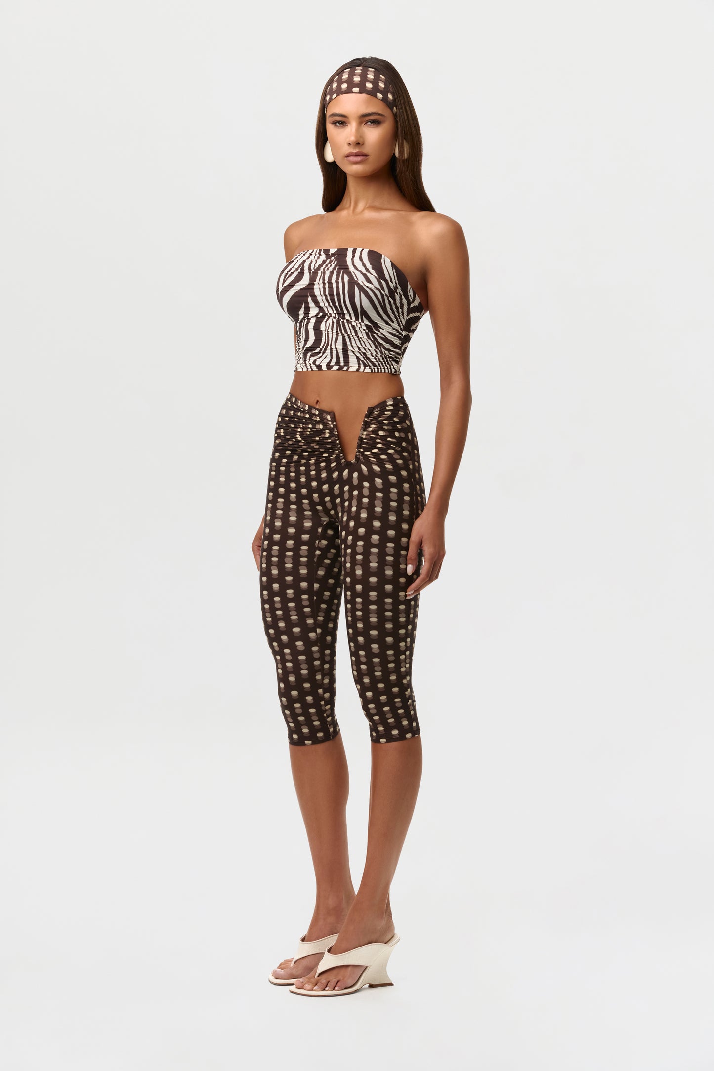 Naked Print Wired Capri Leggings