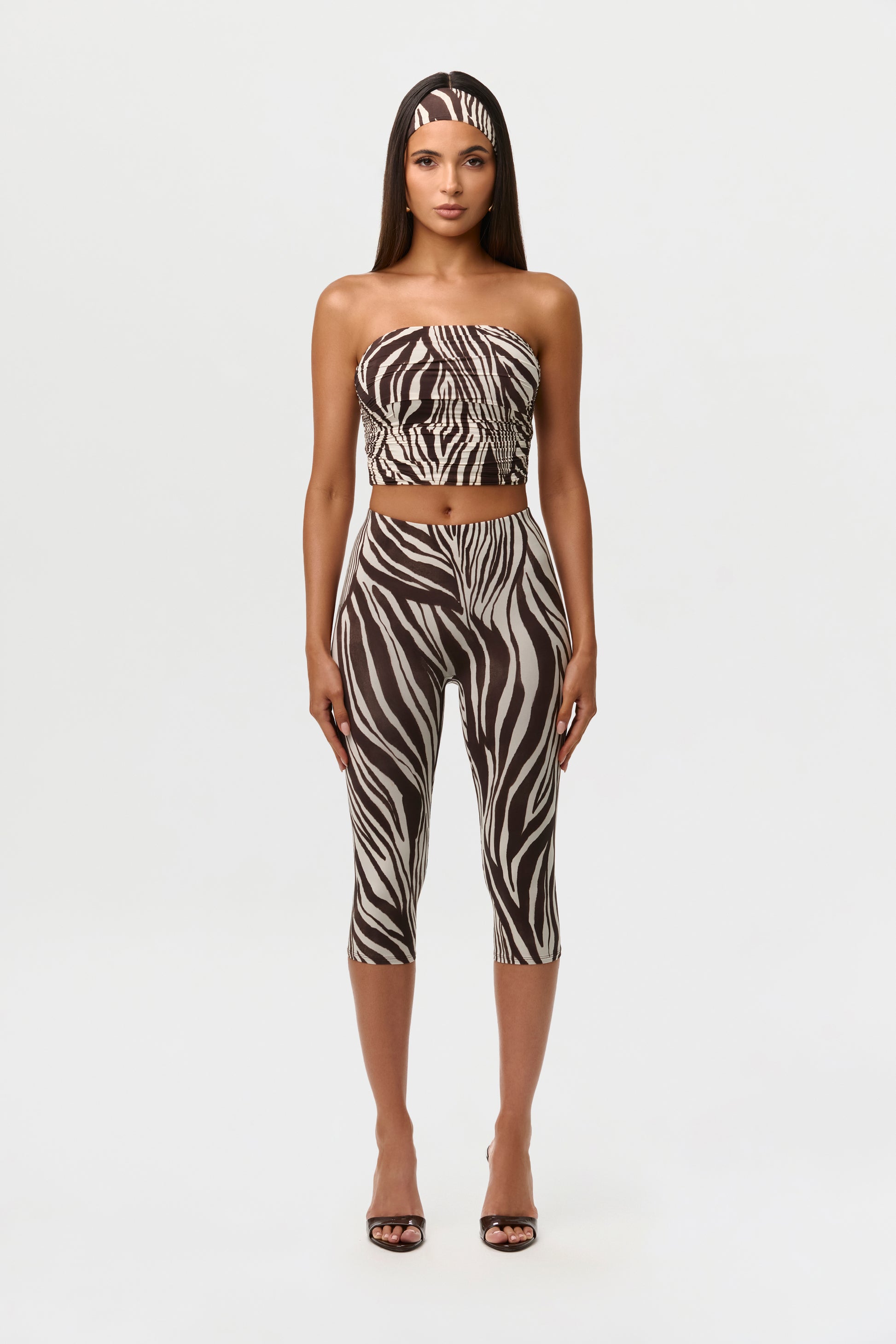 Wild Riviera Naked Print Capri Legging