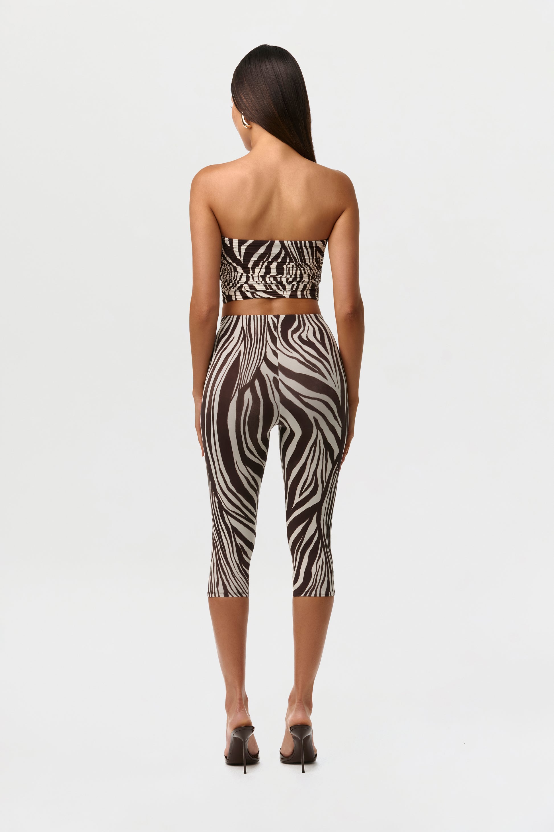 Wild Riviera Naked Print Capri Legging