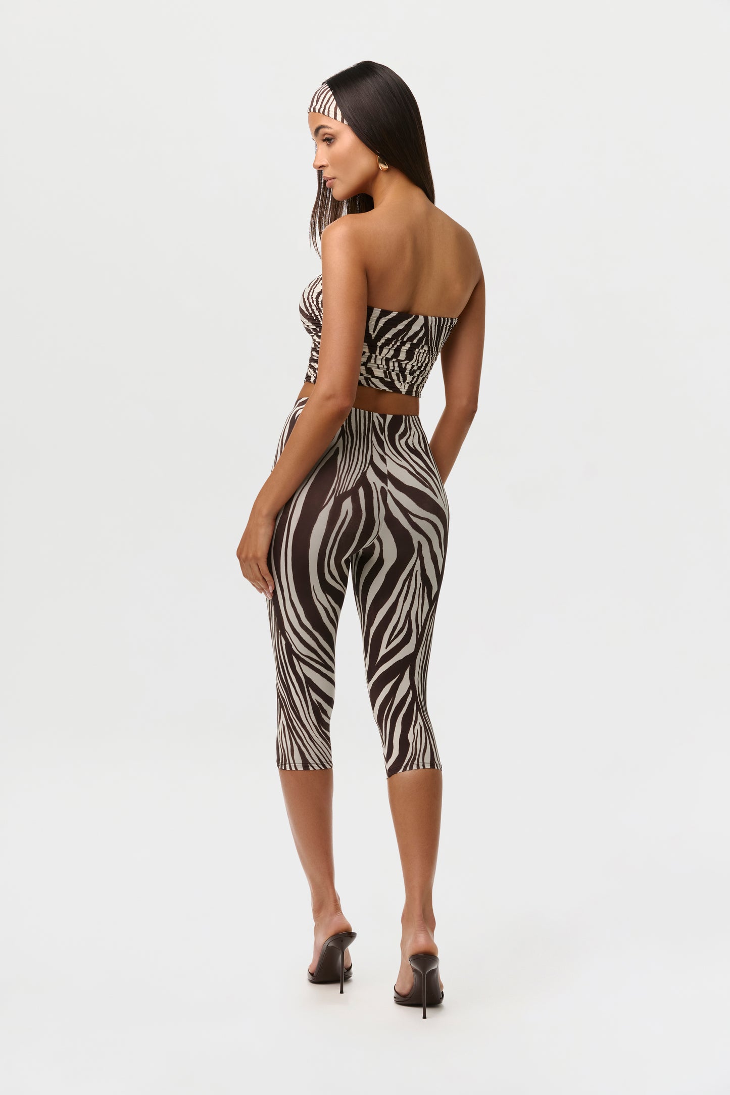Wild Riviera Naked Print Capri Legging