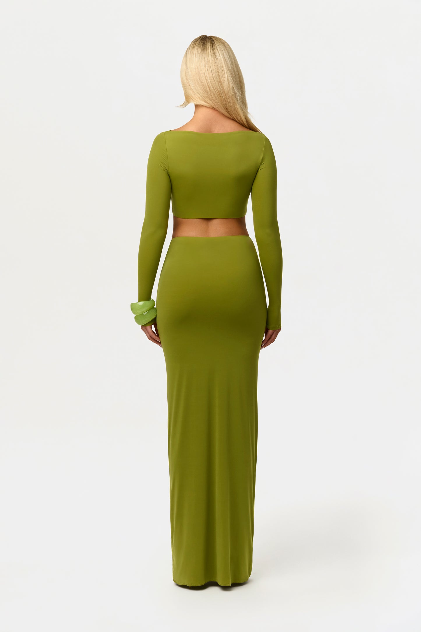 Naked Scoop Waist Maxi Skirt