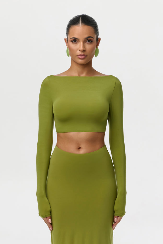 Naked Bateau Crop Top