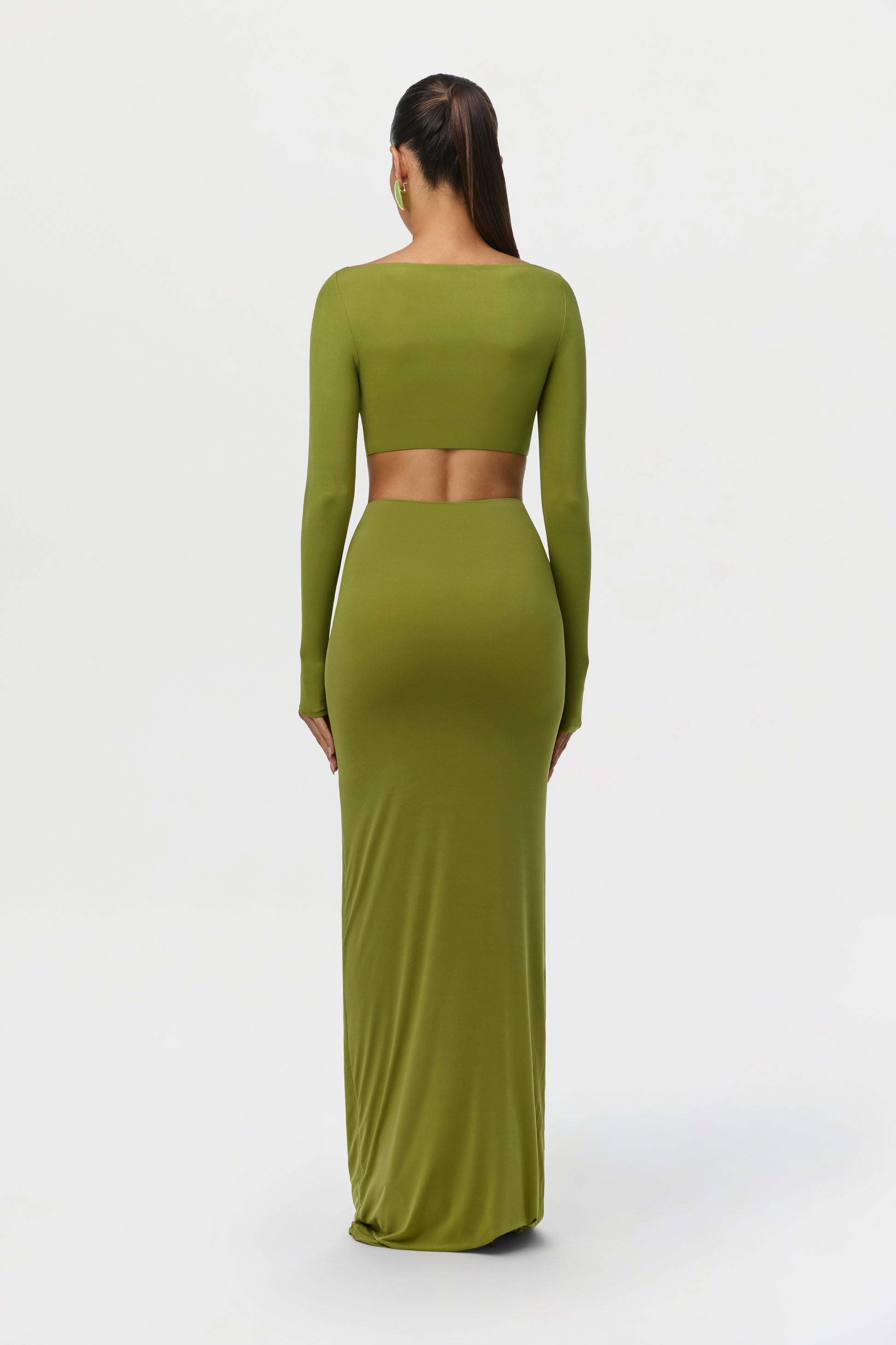 Naked Scoop Waist Maxi Skirt