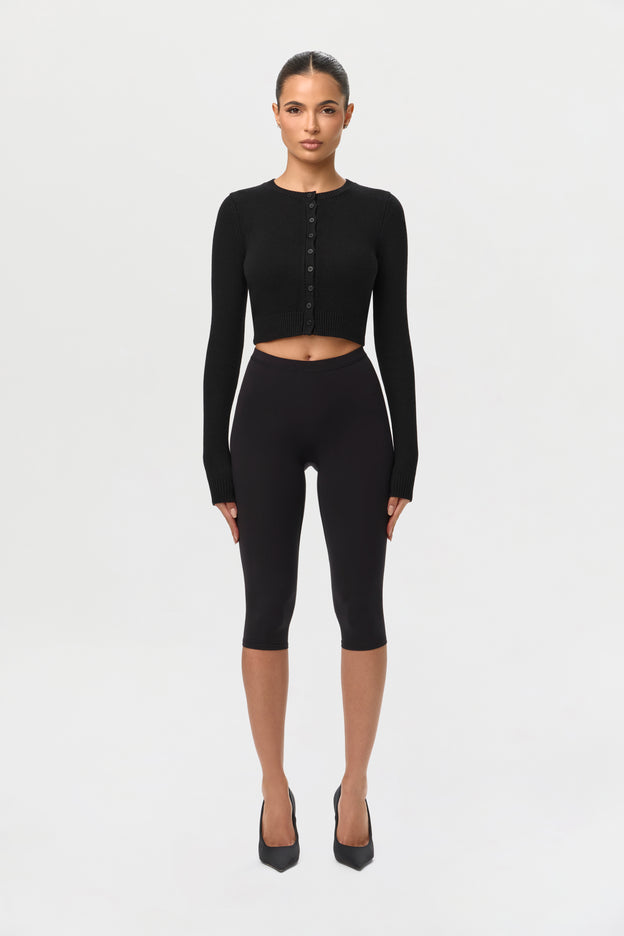 Knit Cropped Cardigan Top