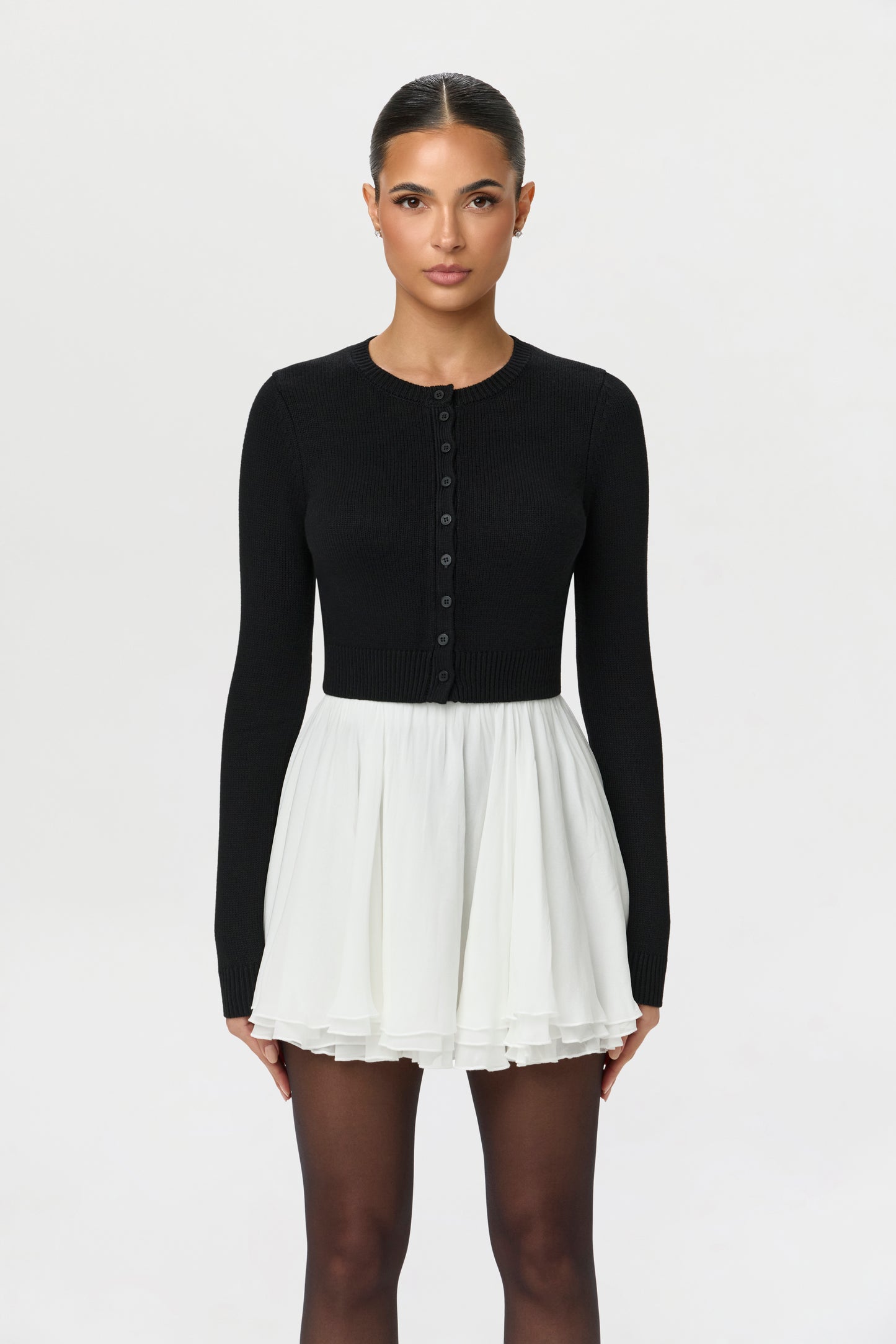 Chiffon Flare Mini Skirt