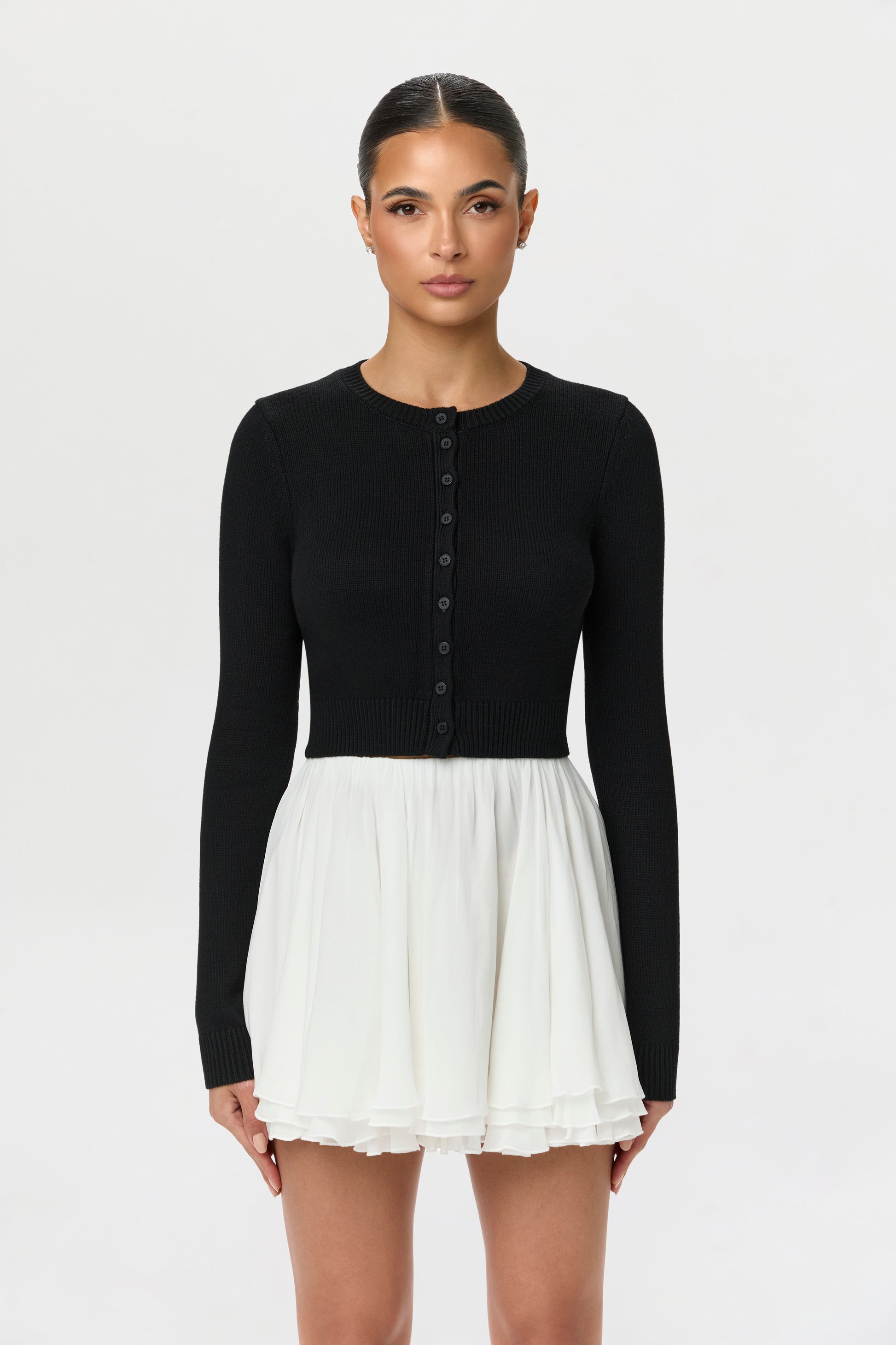 Chiffon Flare Mini Skirt