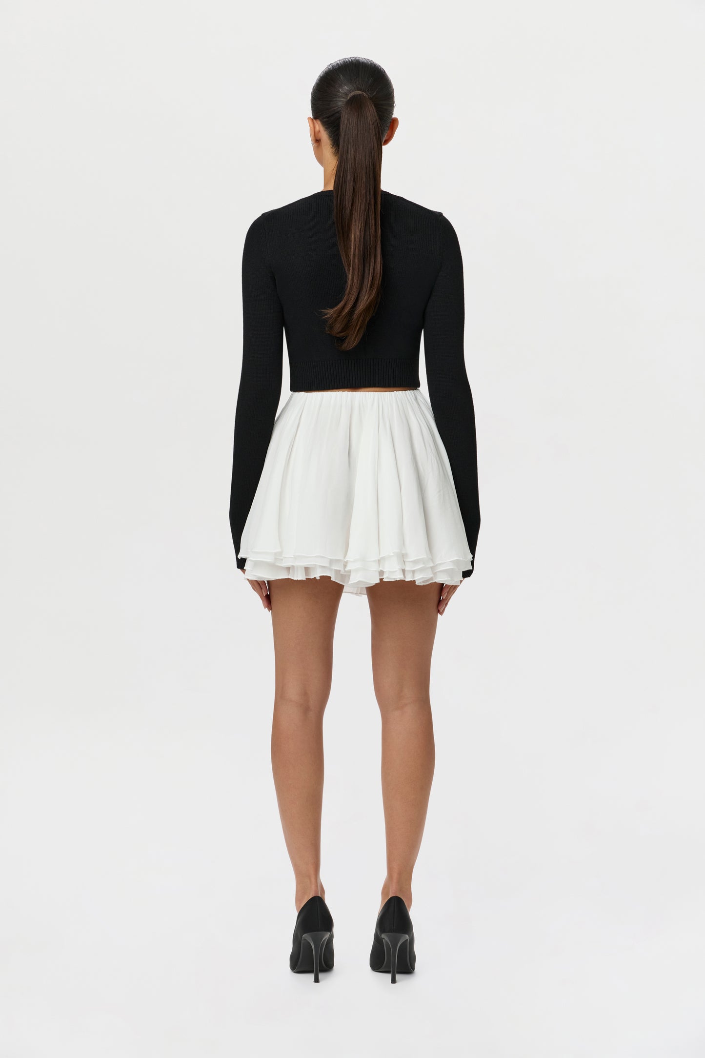Chiffon Flare Mini Skirt