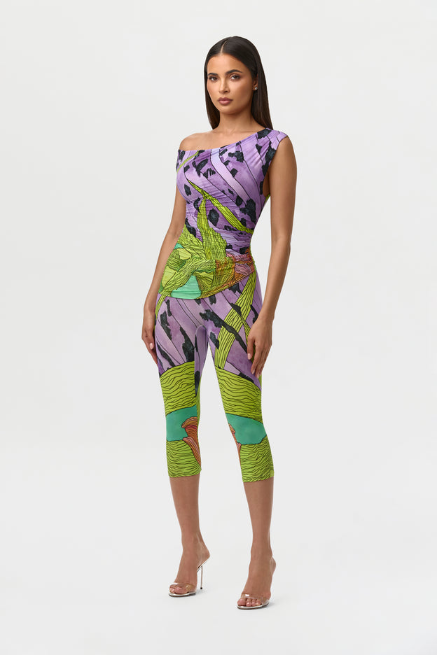 Naked Print Capri Legging