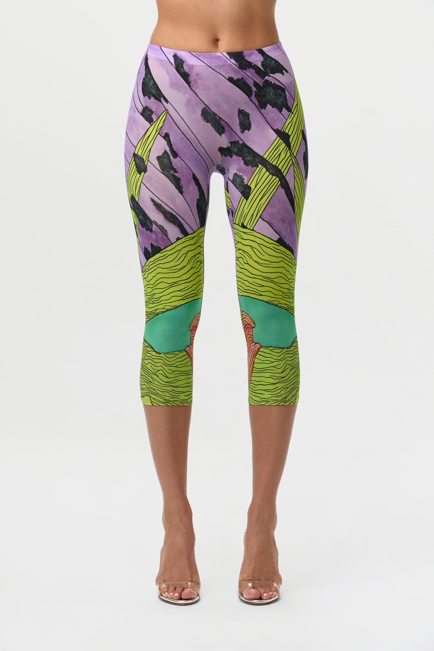 Naked Print Capri Legging