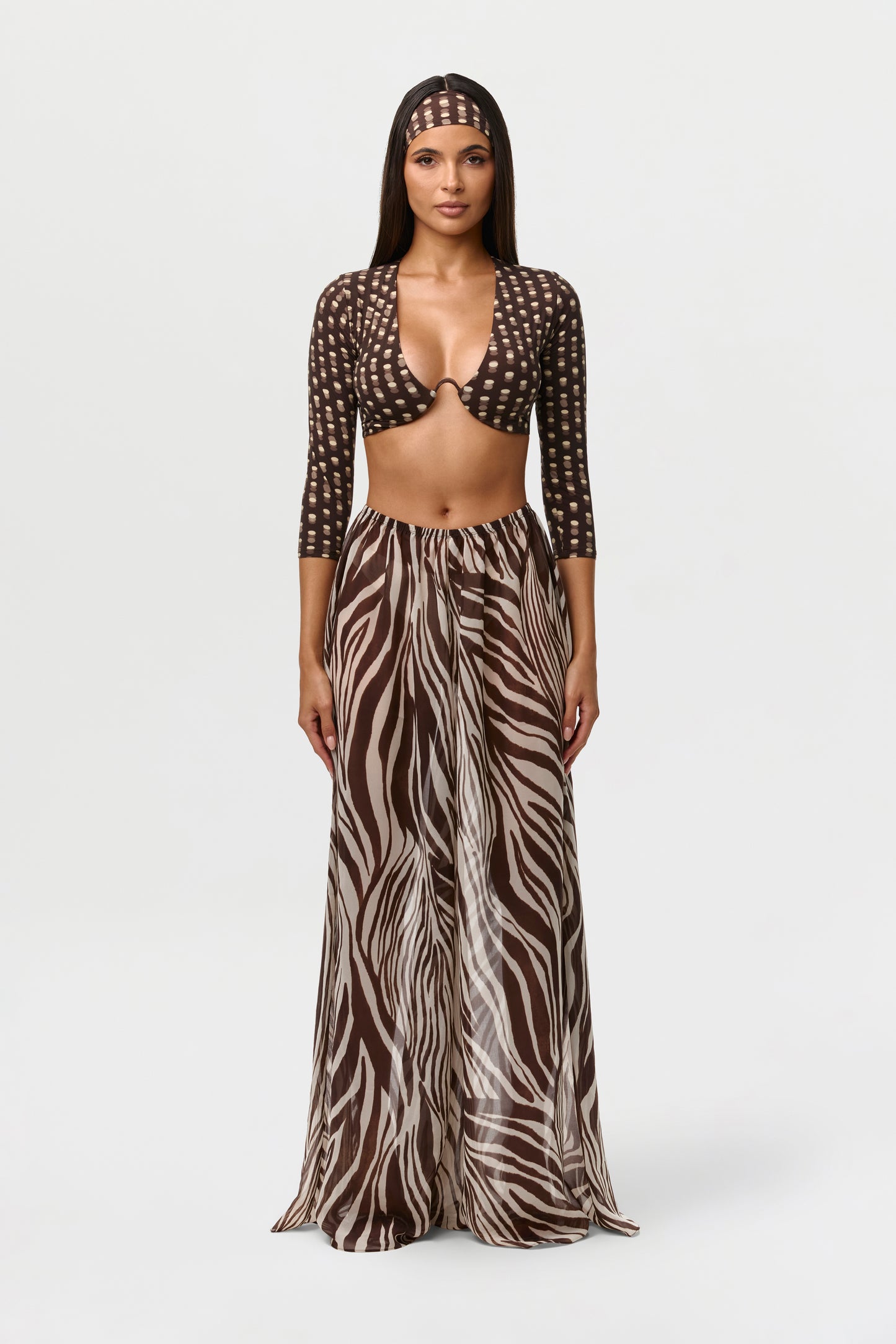 Naked Print Wire Crop Top