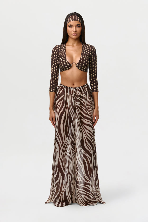 Naked Print Wire Crop Top