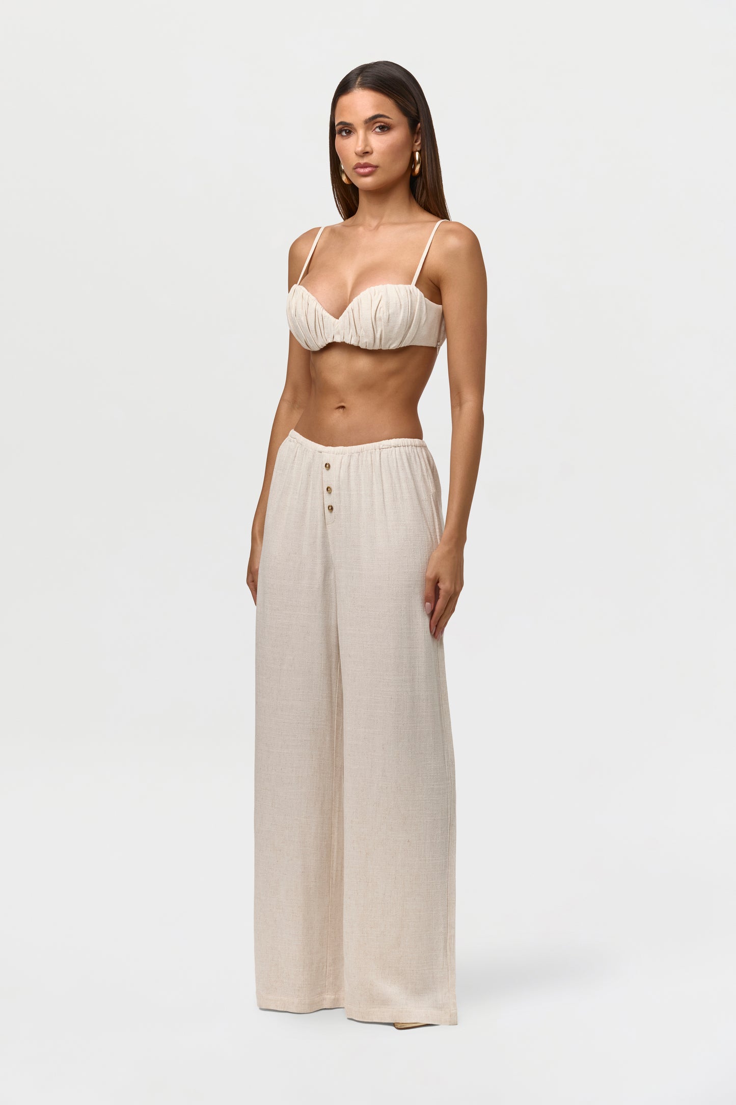 Linen Button Lounge Pants