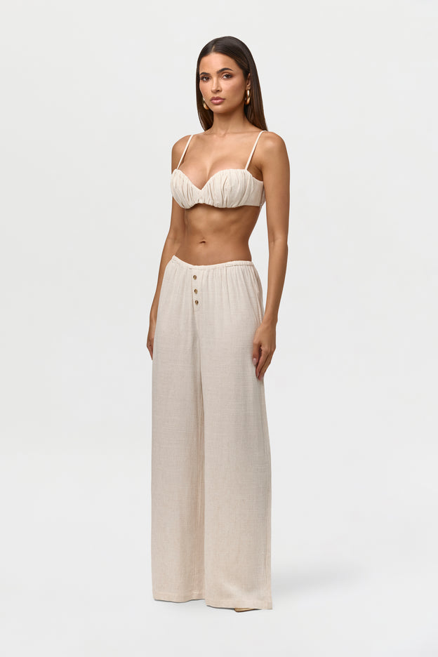 Linen Button Lounge Pants
