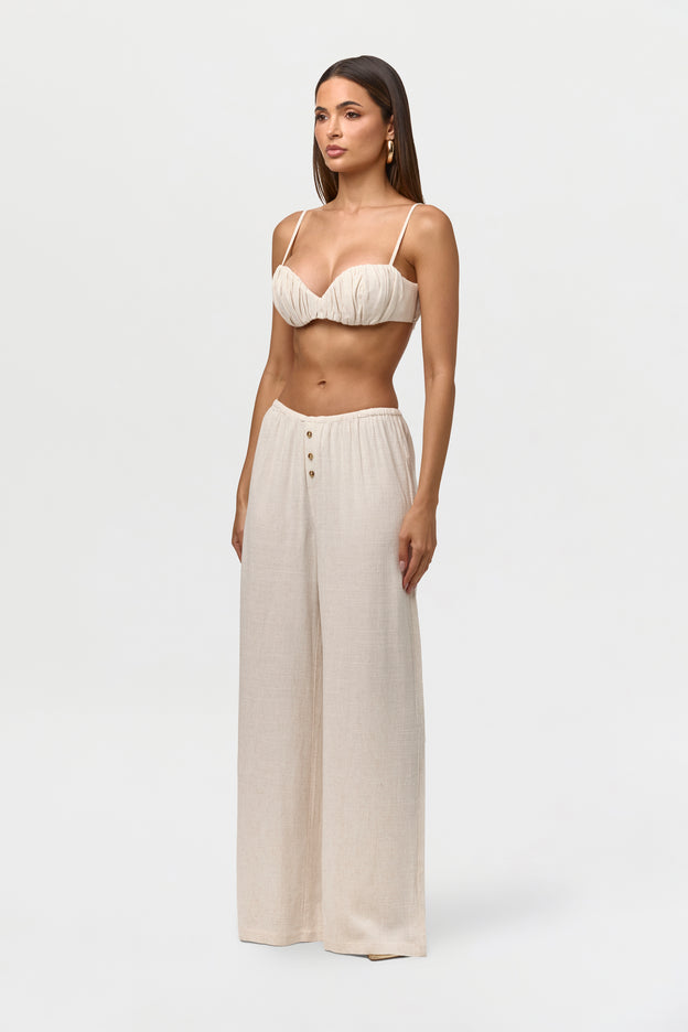 Linen Button Lounge Pants