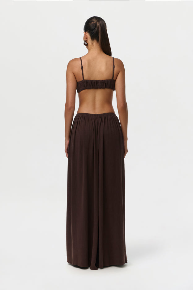 Linen Pleated Wide Leg Pants