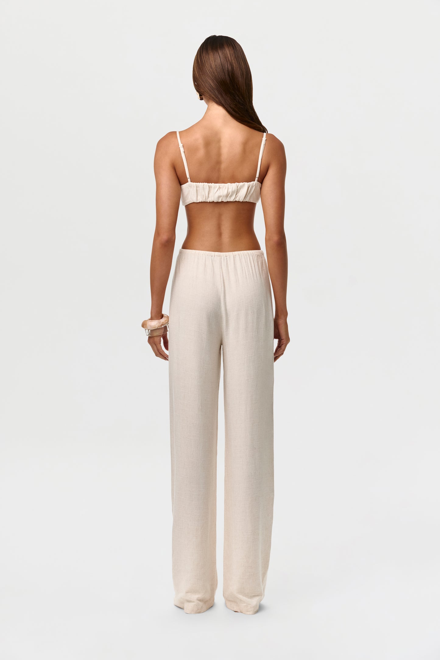 Linen Straight-Leg Pants Petite