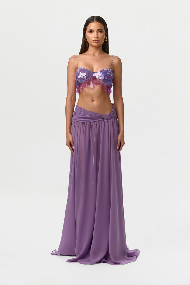 Sequin Chain Link Crop Top