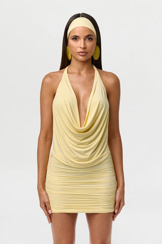 Naked Cowl Drape Halter Top