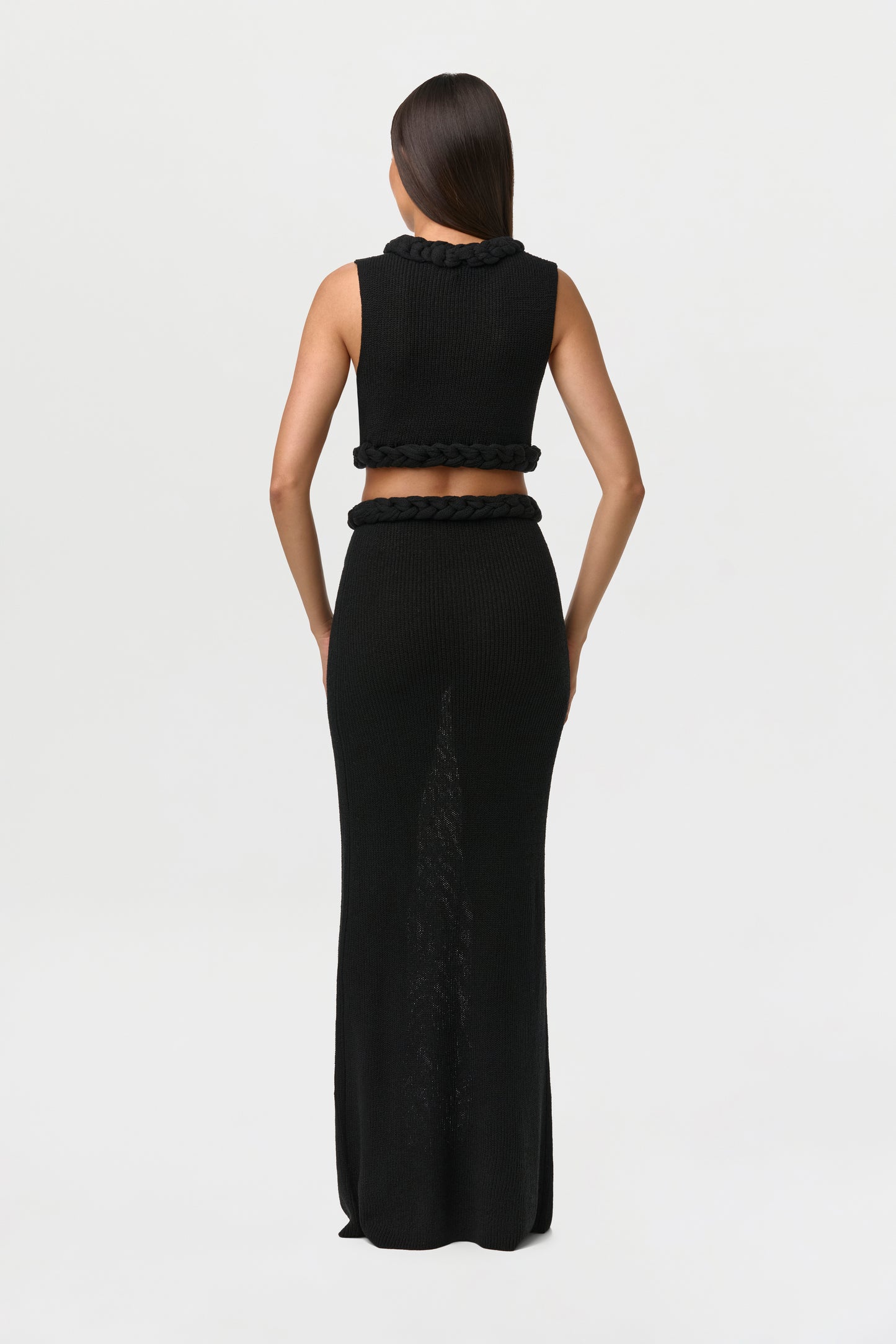 Knit Sleeveless Braid Top