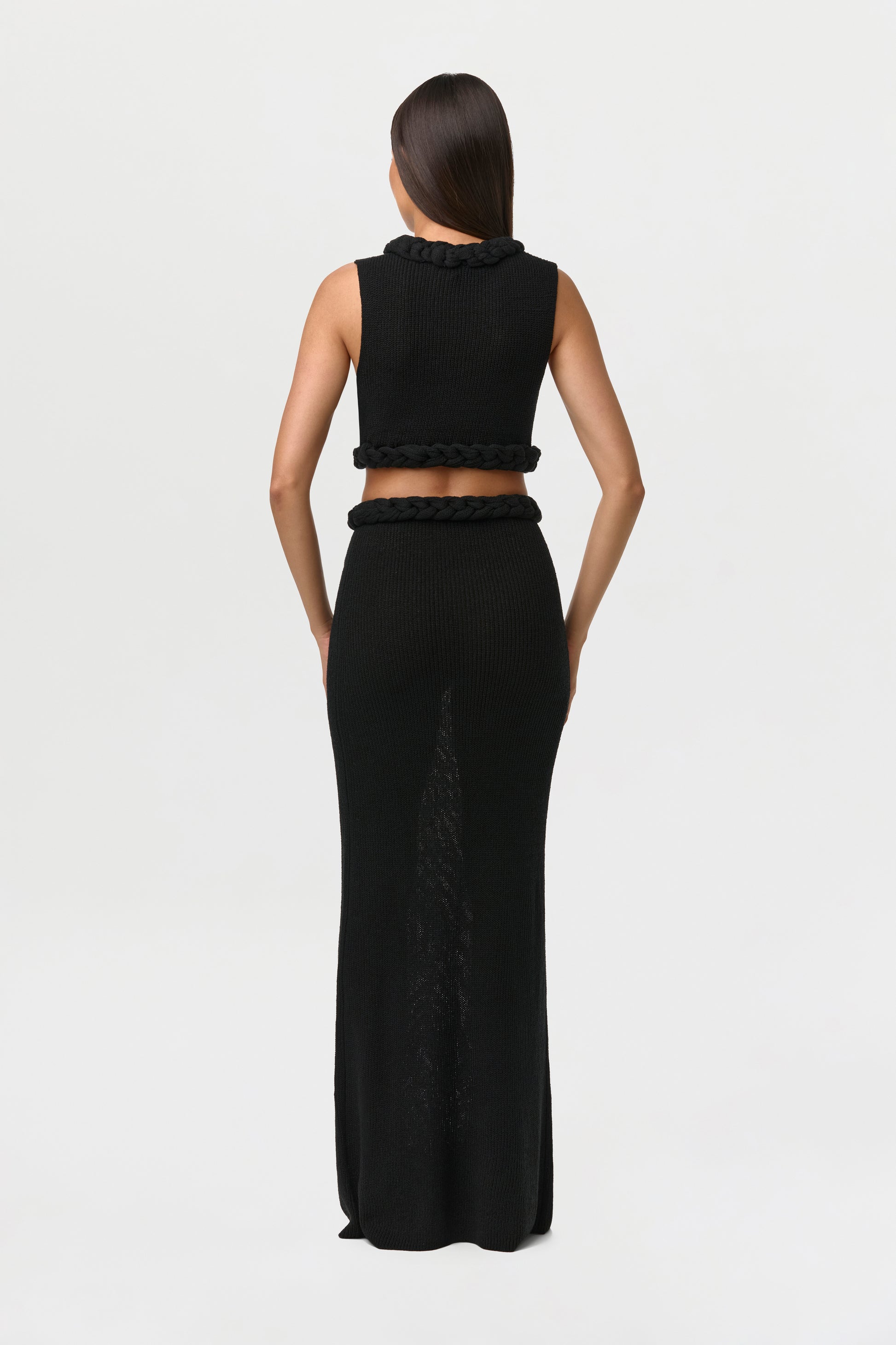 Knit Sleeveless Braid Top