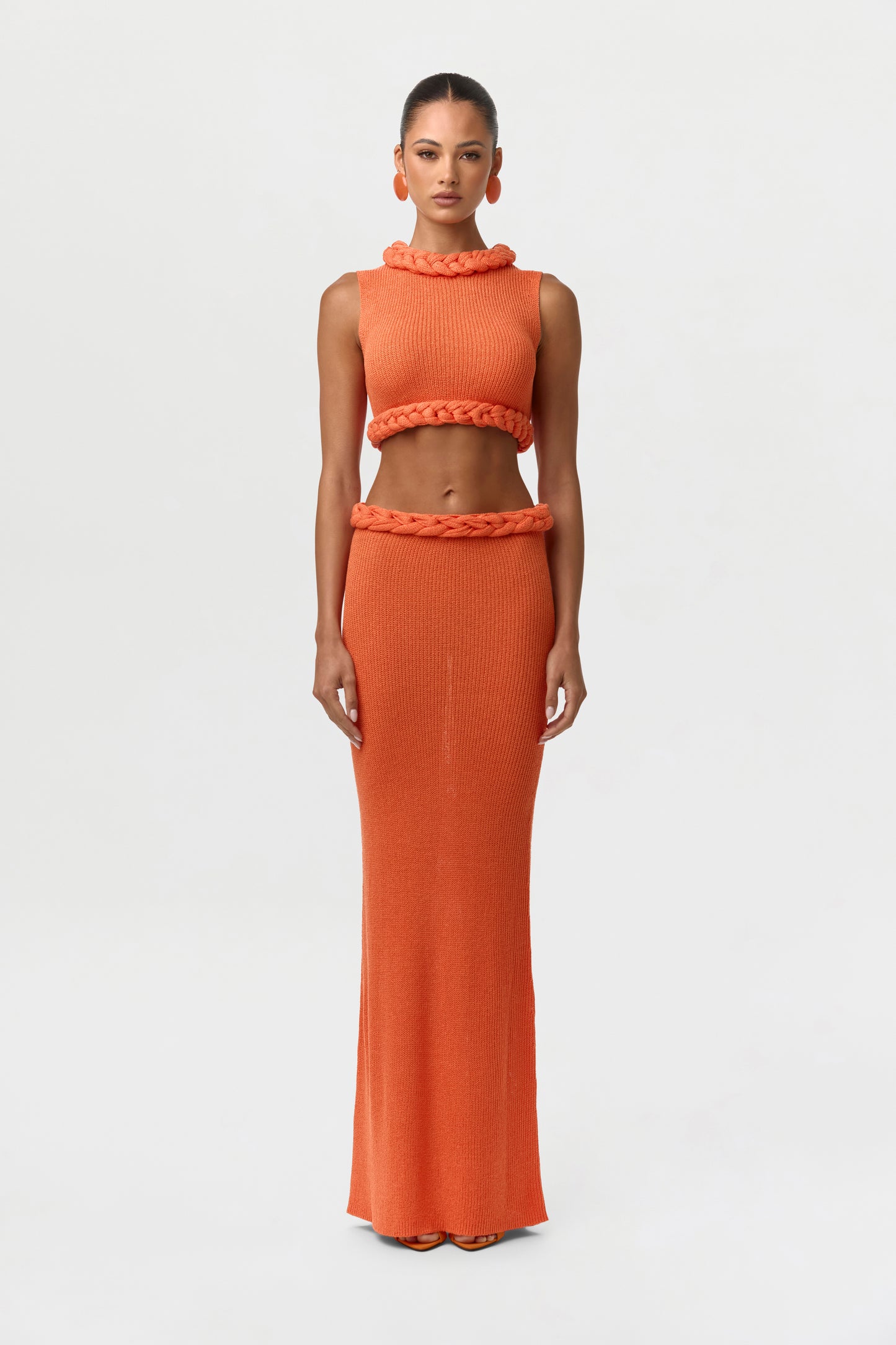 Knit Braid Maxi Skirt