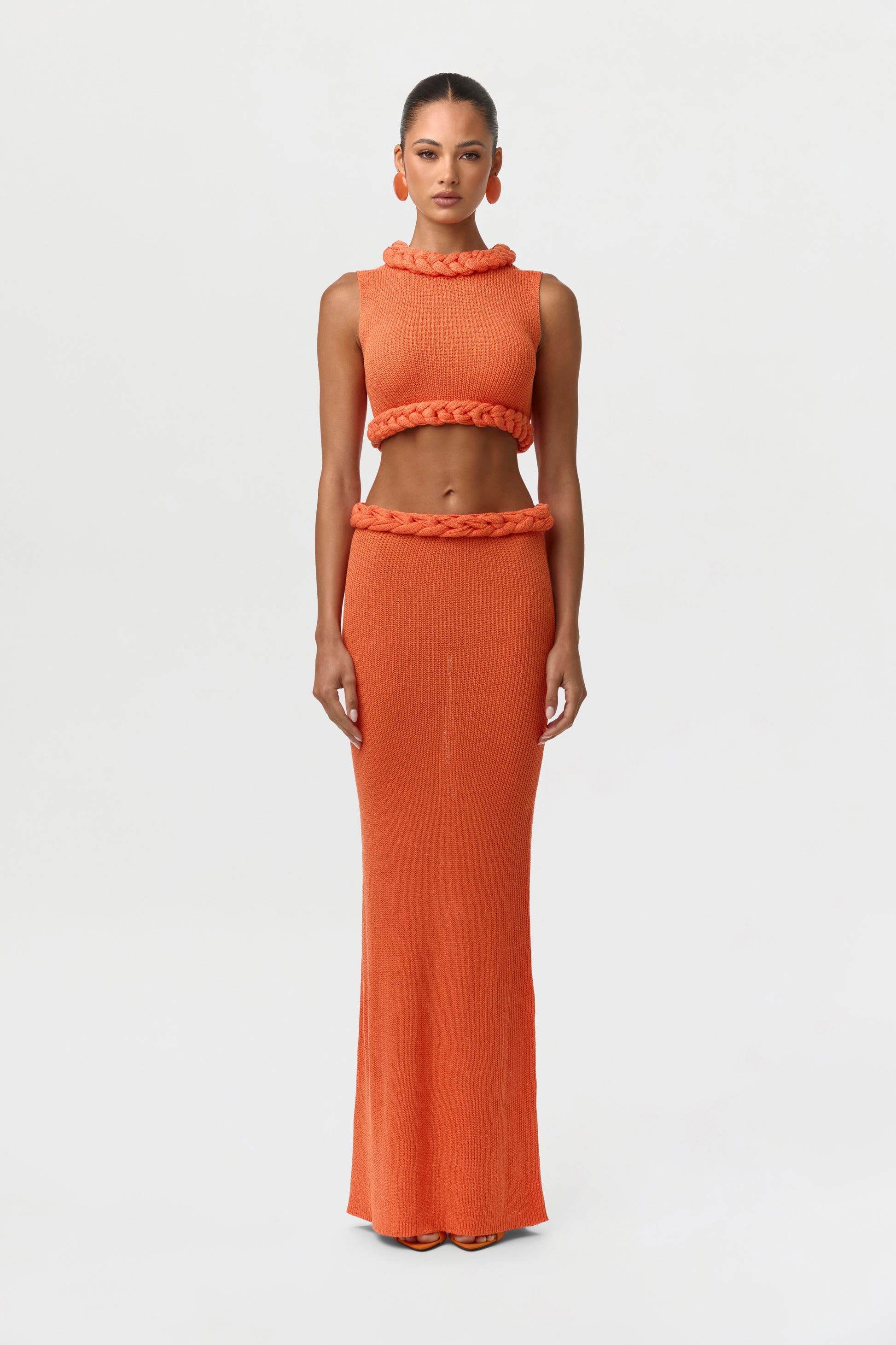 Knit Braid Maxi Skirt