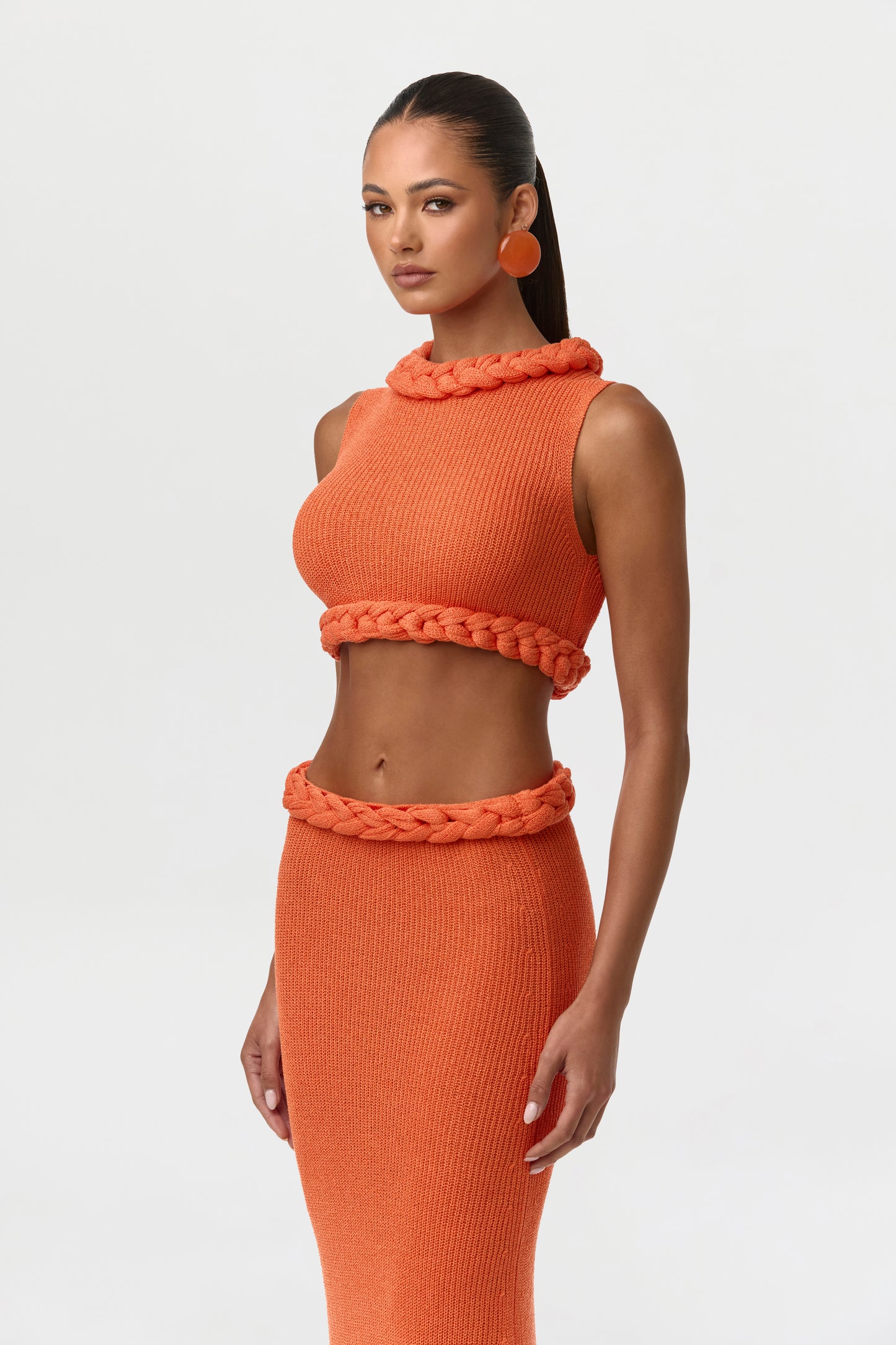 Knit Sleeveless Braid Top